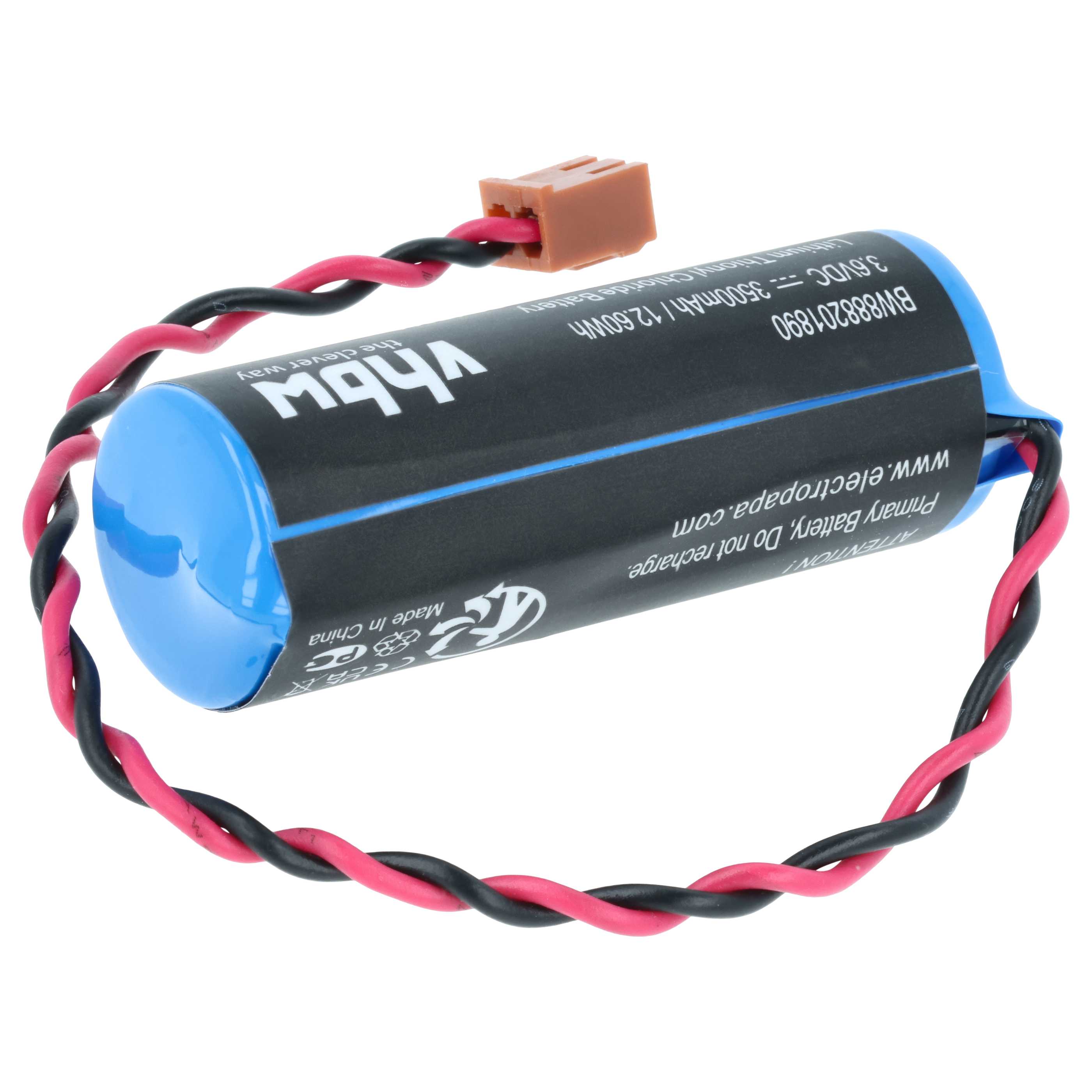 Batería reemplaza Omron CS1W-BAT01 para controlador (3500 mAh, 3,6 V, Li-SOCl2)