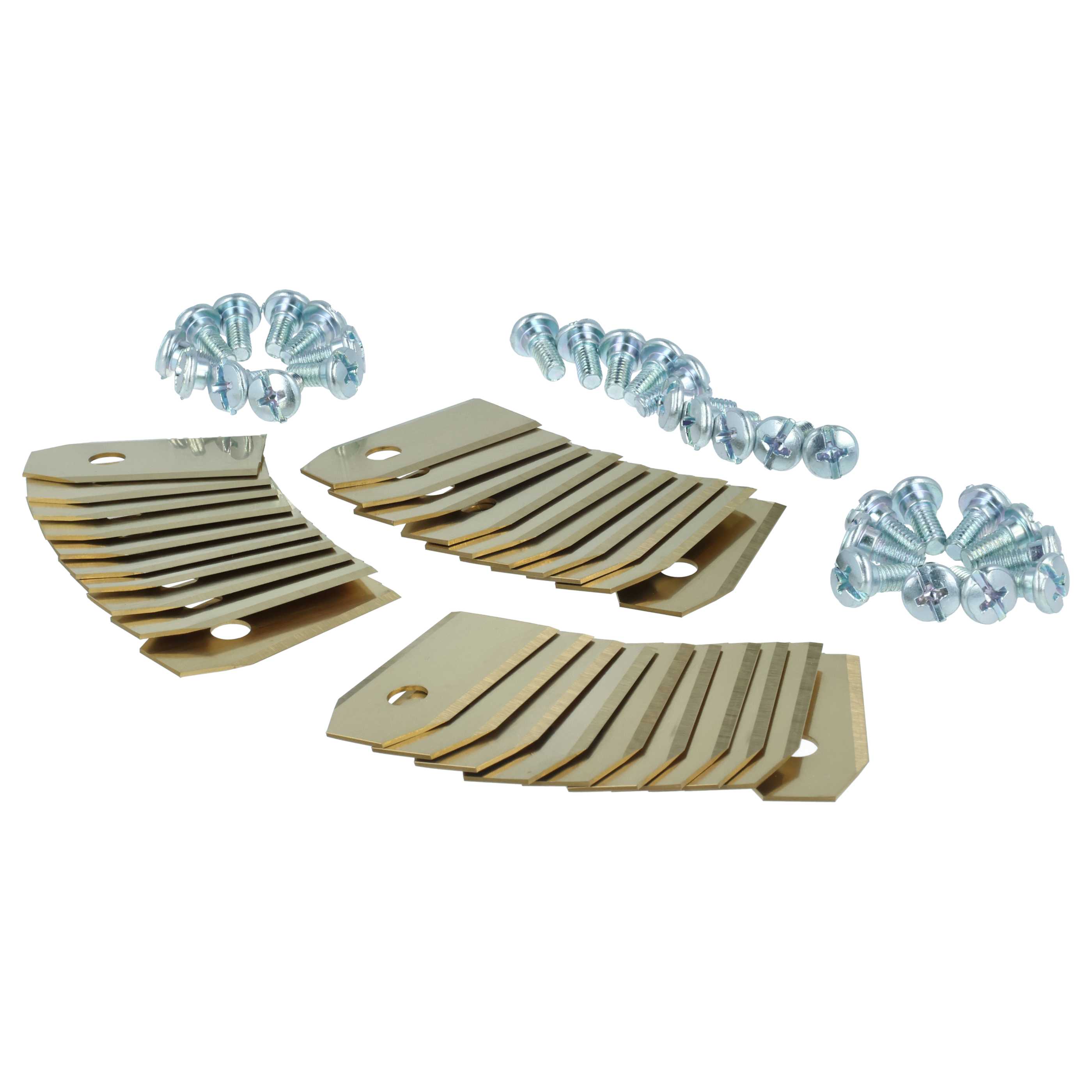 30x Lames remplace 505127801, 408720, 505127802 pour tondeuse – Couteaux apatite de titane, Silber Gold