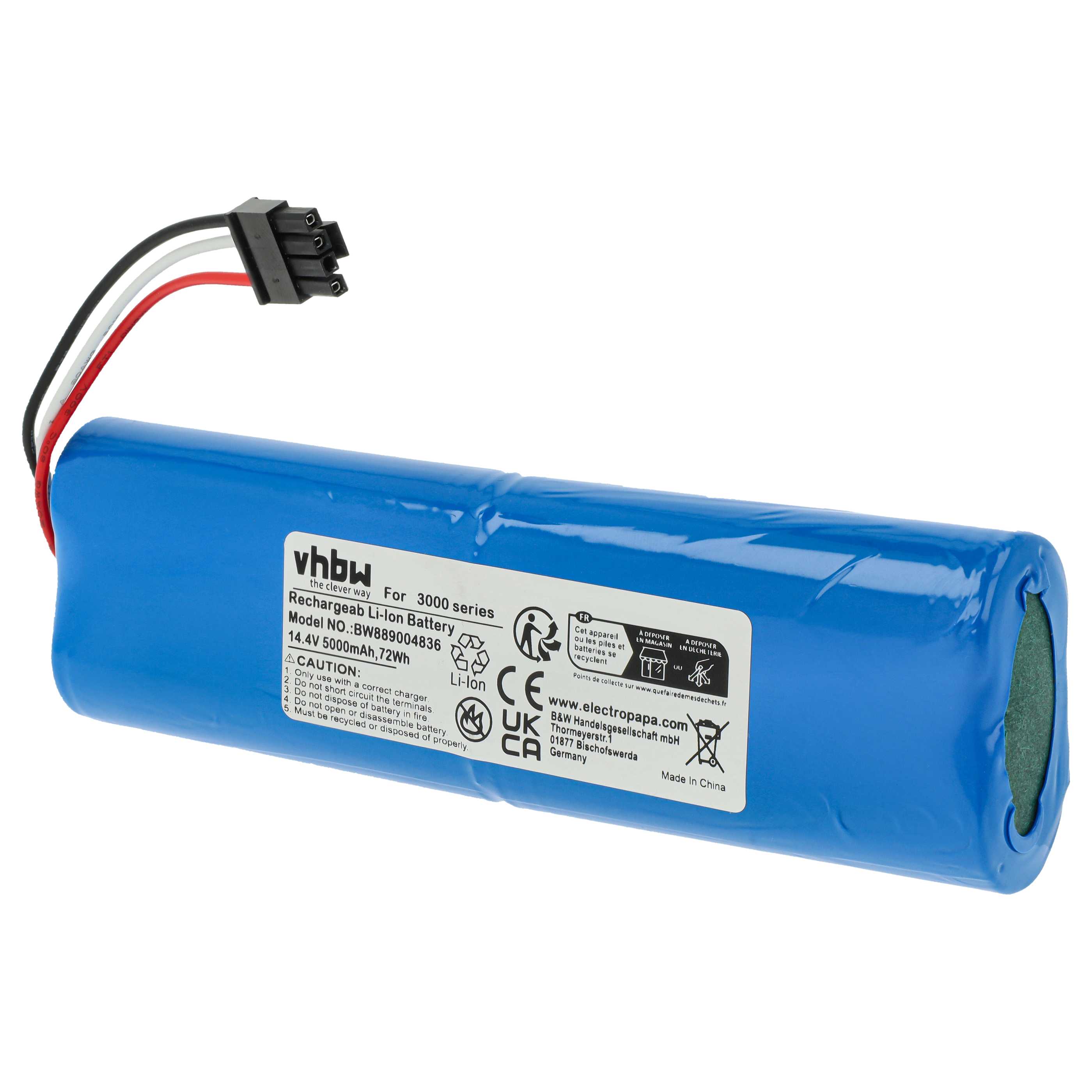 Battery replaces Philips C1048A2 for Philips 5000mAh, 14.4V, Li-Ion