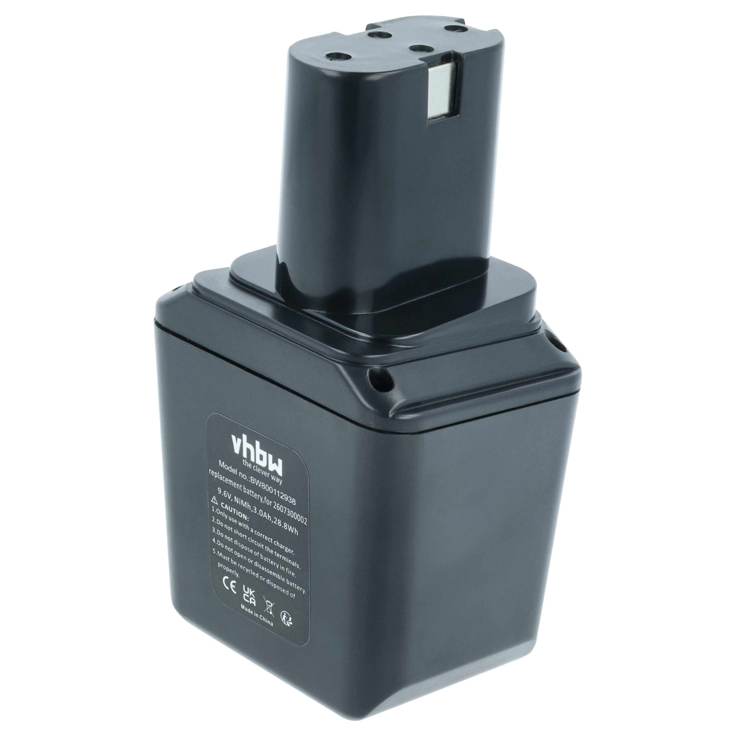 Battery replaces Bosch 2607300002, 2 607 3000 002, 26073000002 for Electric Power Tool - 3000 mAh, 9.6 V, NiMH