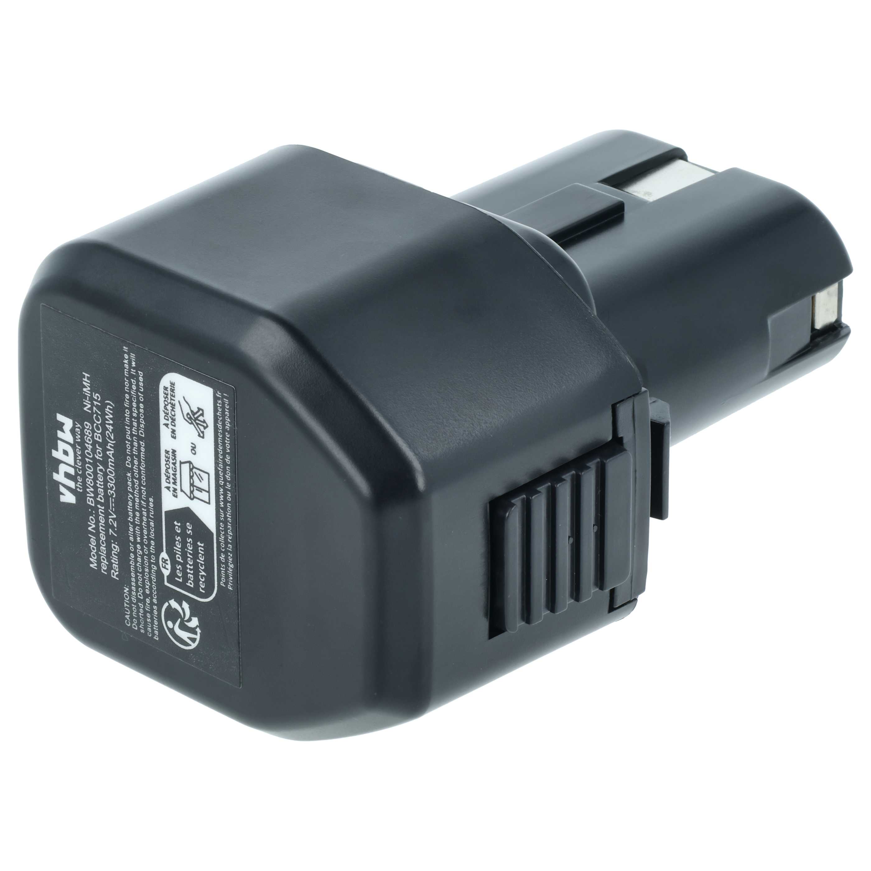 Battery replaces Hitachi EB712S, 325292, EB714S Electric Power Tool - 3300 mAh, 7.2 V, NiMH