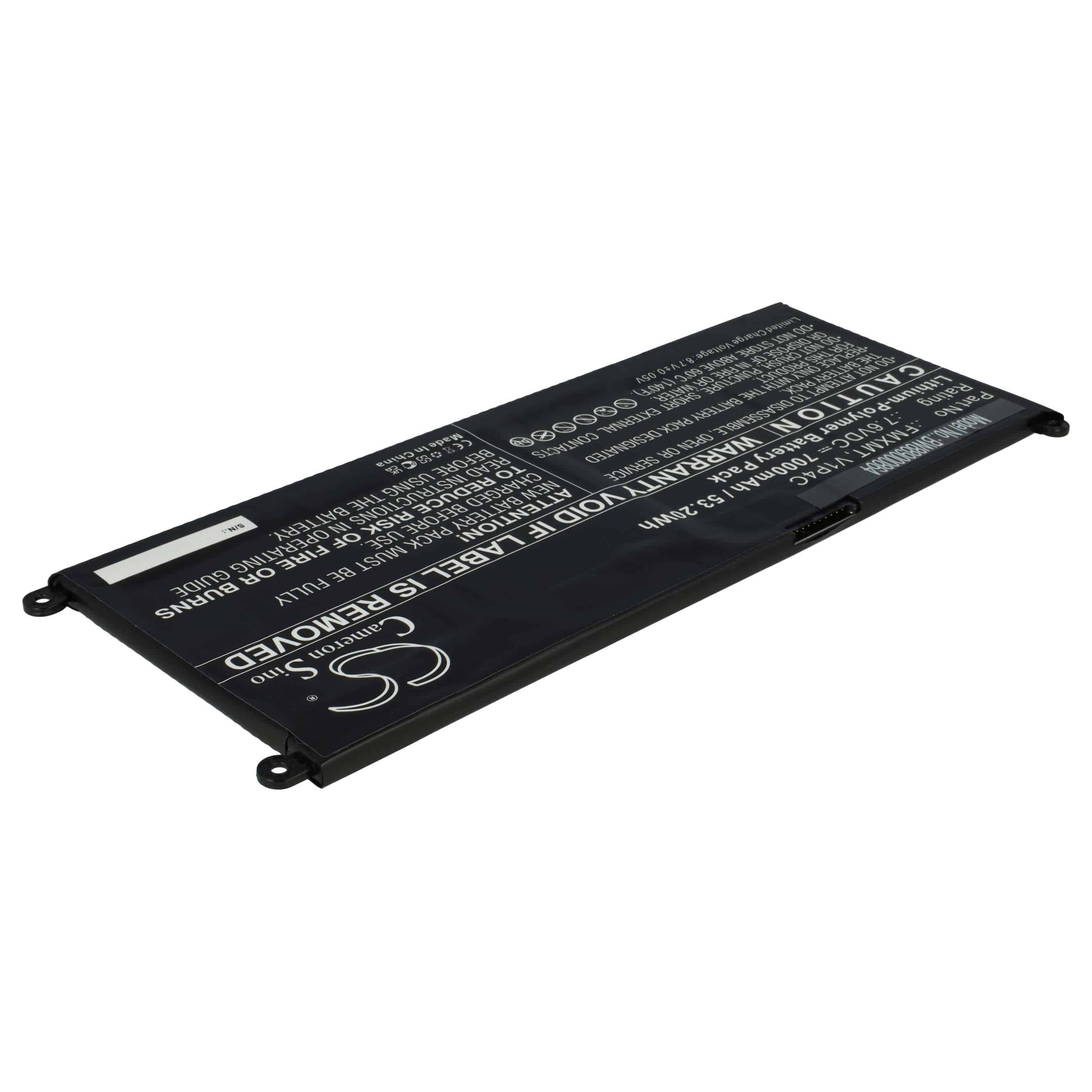 Notebook-Akku als Ersatz für Dell V1P4C, FMXMT - 7000mAh 7,6V Li-Polymer