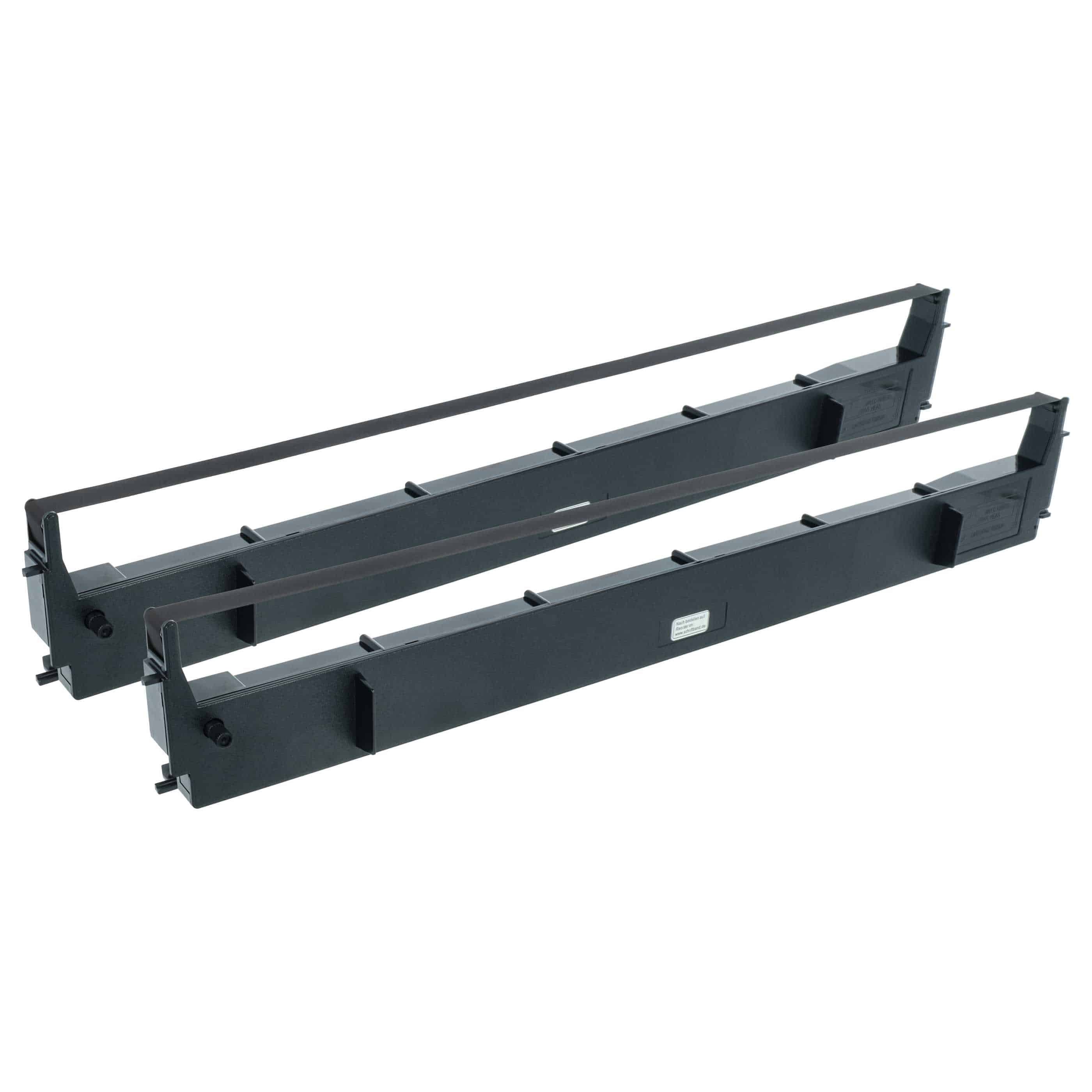 2x Ink Ribbon replaces Epson S015020, C13S015020 for Dot Matrix, Receipt Printer - Black