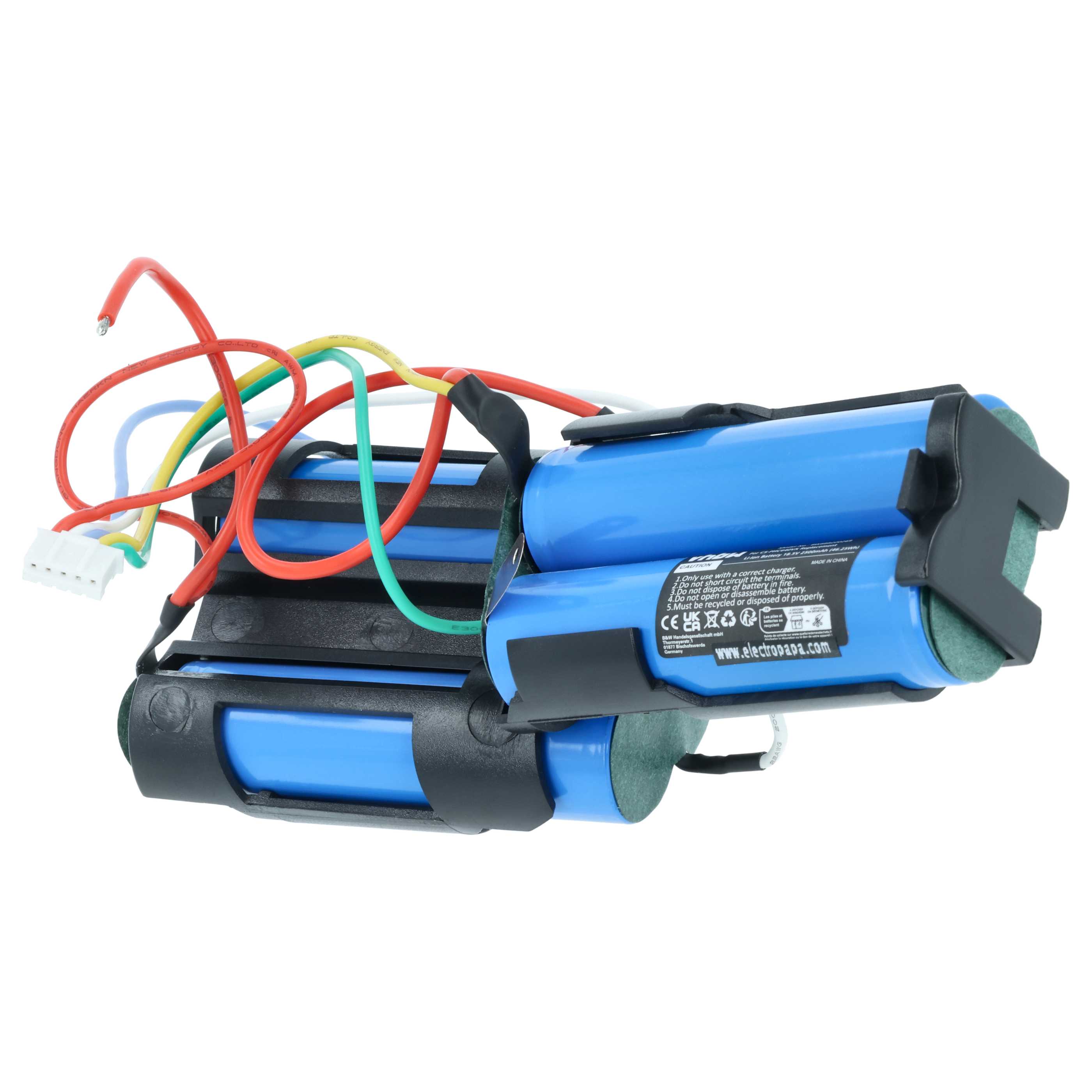 Battery replaces Philips 5ICR19/65 for Philips 2500mAh, 18.5V, Li-Ion