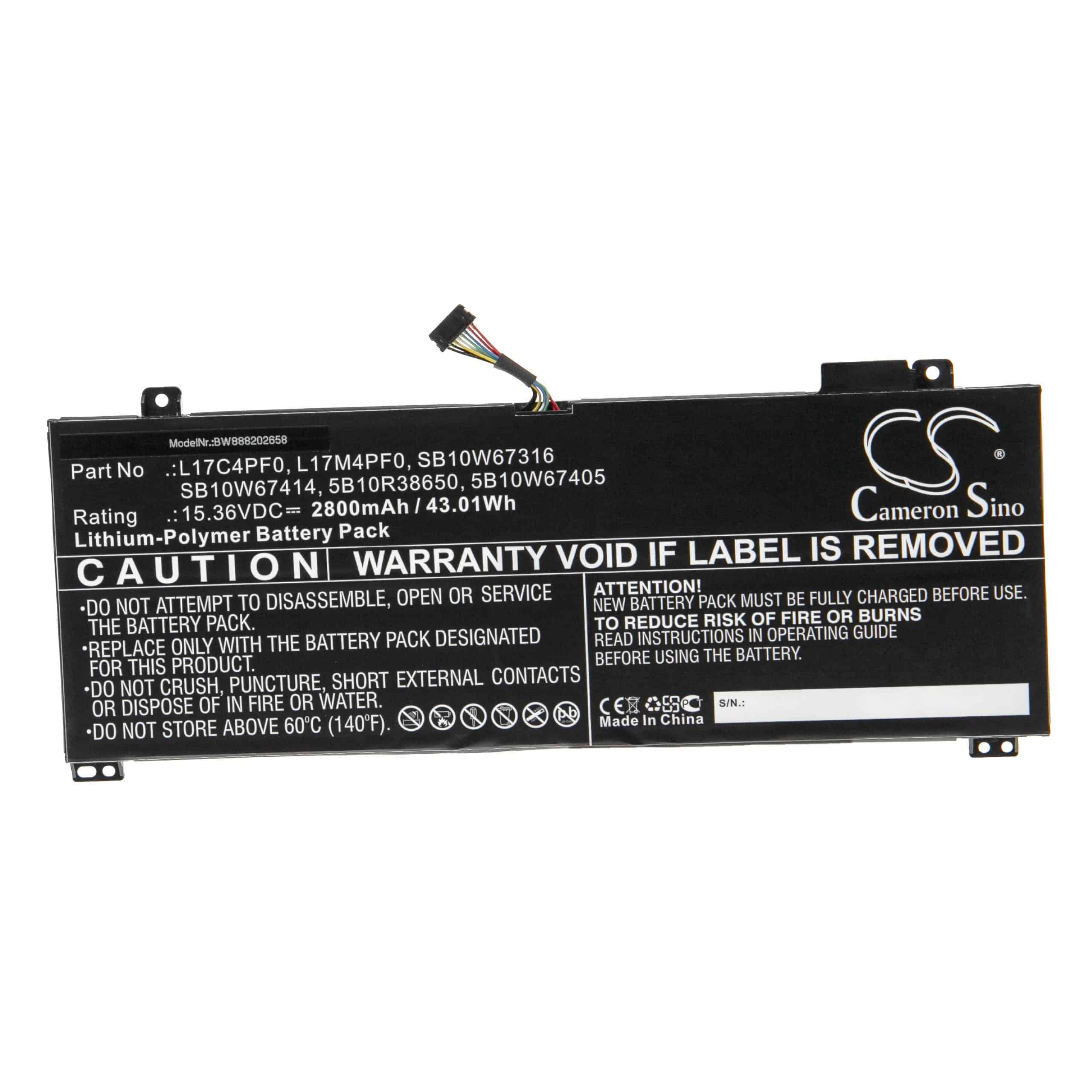 Akumulator do laptopa zamiennik Lenovo 5B10W67405, L17C4PF0, L17M4PF0, 5B10R38650 - 2800 mAh 15,36 V LiPo