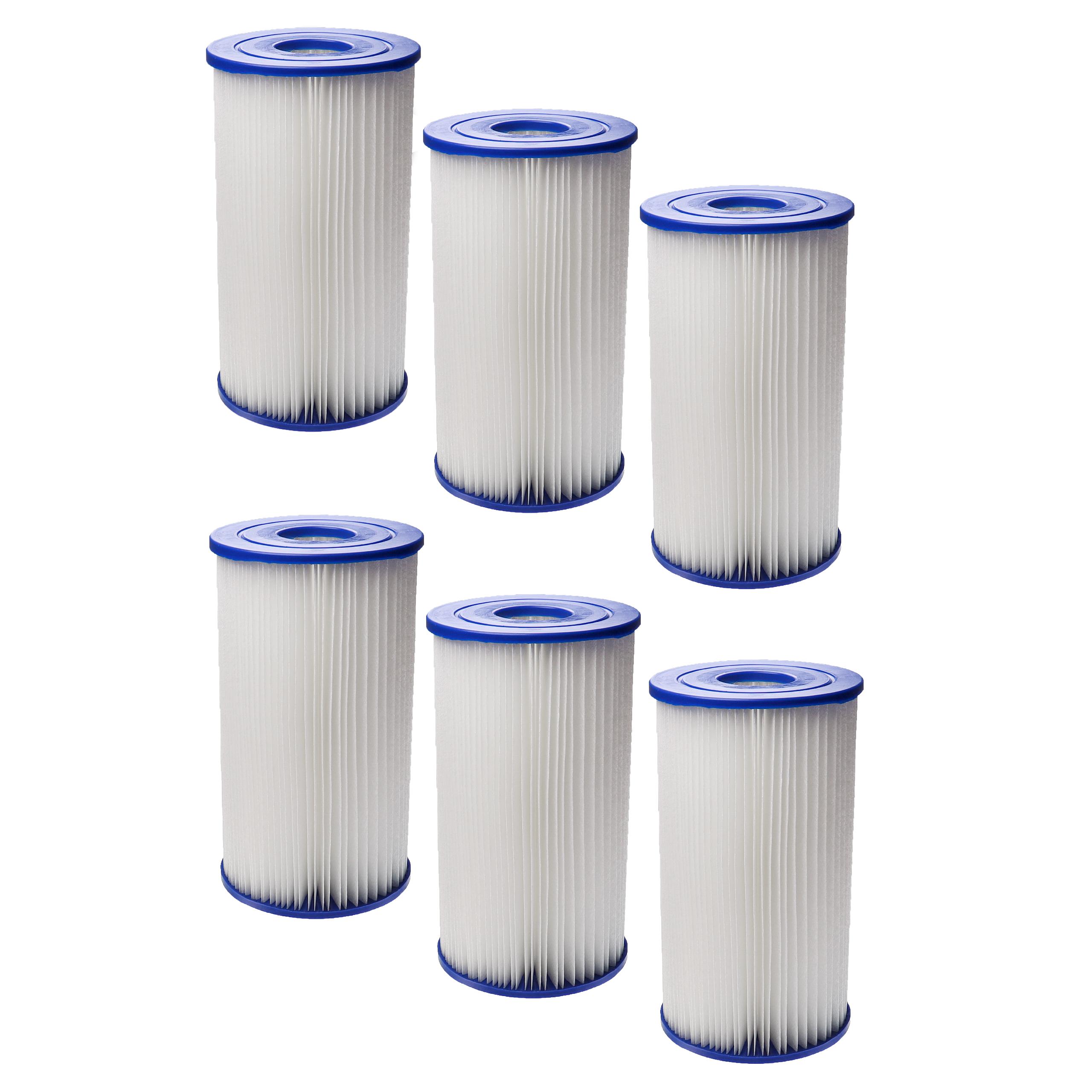 6x Filtres à eau remplace Bestway 58221, type 4 pour piscine, pompe de filtration Intex - Cartouche filtre