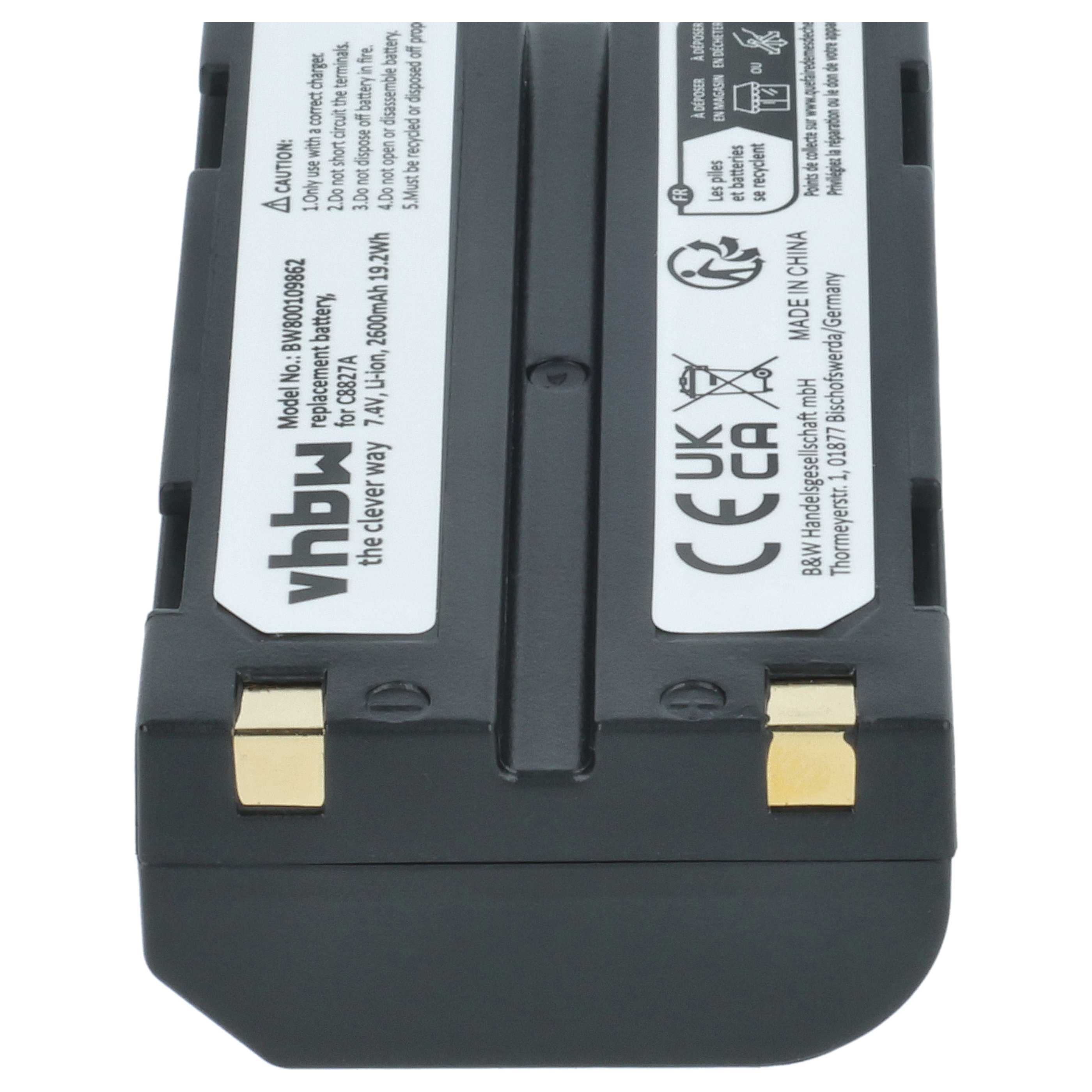 Battery replaces CHC 1906110059 - 2600mAh, 7.4V, Li-Ion