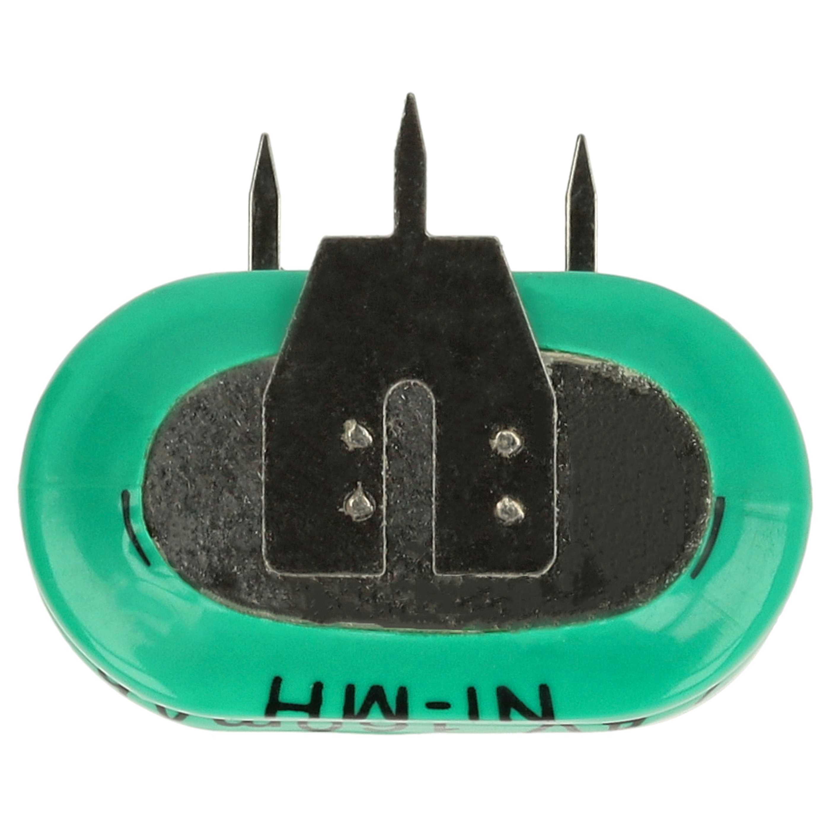10x Button Cell Battery Type 2/V150H 3 Pins for Model Building Solar Lamps etc. - 150 mAh 2.4 V NiMH