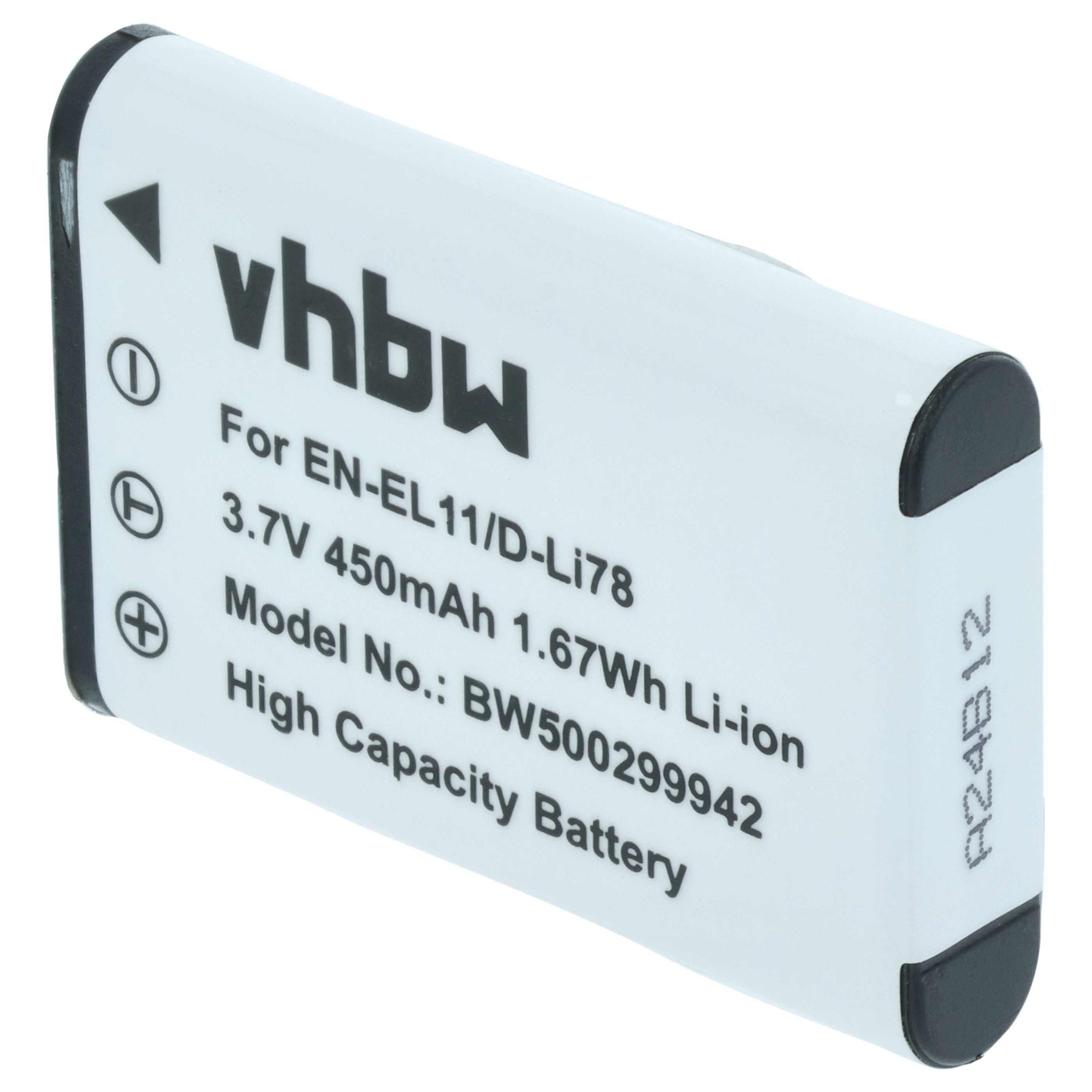 Batteria sostituisce Nikon EN-EL11 per fotocamera - 450mAh 3,6V Li-Ion