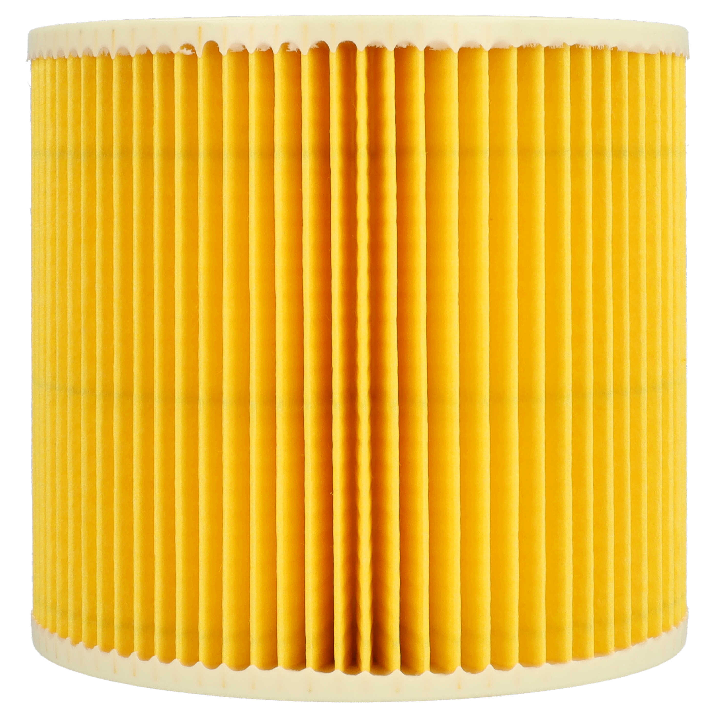 5x Filtro reemplaza Kärcher 6.414-789.0, 6.414-789 para aspiradora TackLife, amarillo / marrón