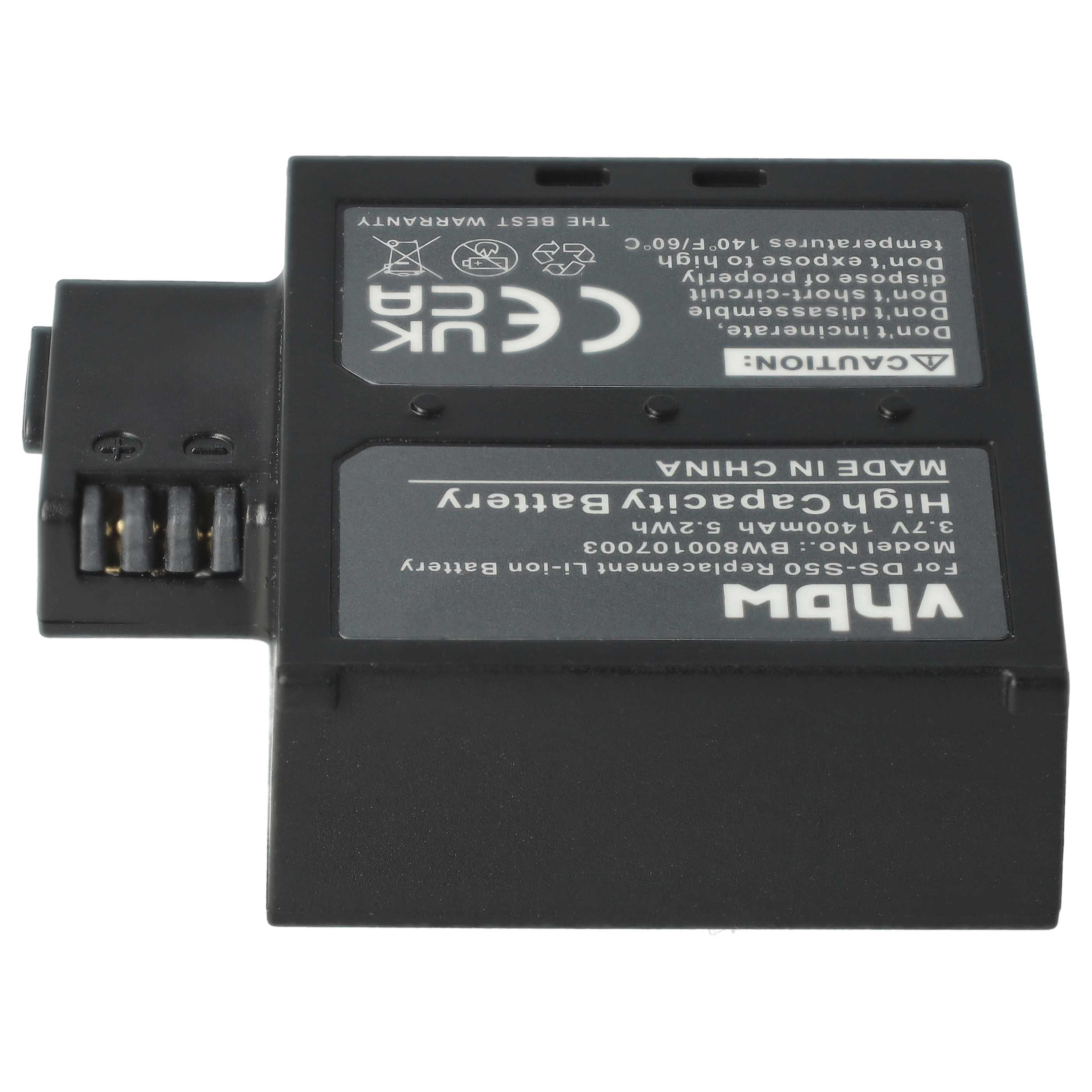 Videokamera-Akku (2 Stück) als Ersatz für AEE DS-S50, VCC-A034-SB für AEE - 1400mAh 3,7V Li-Ion