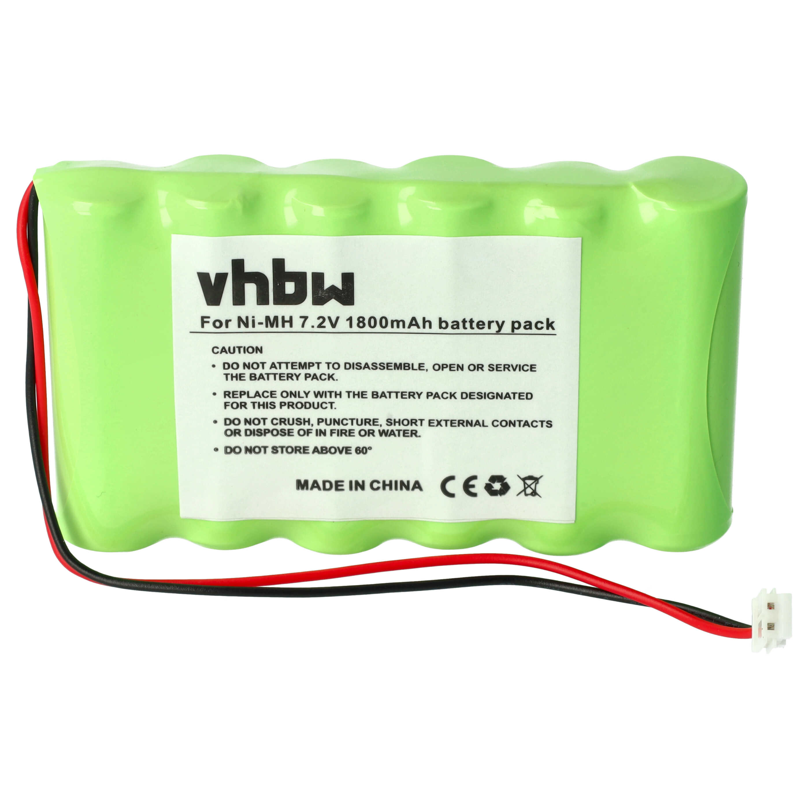 Batería reemplaza Compex 032002690 para tecnología médica - 1800 mAh, 7,2 V