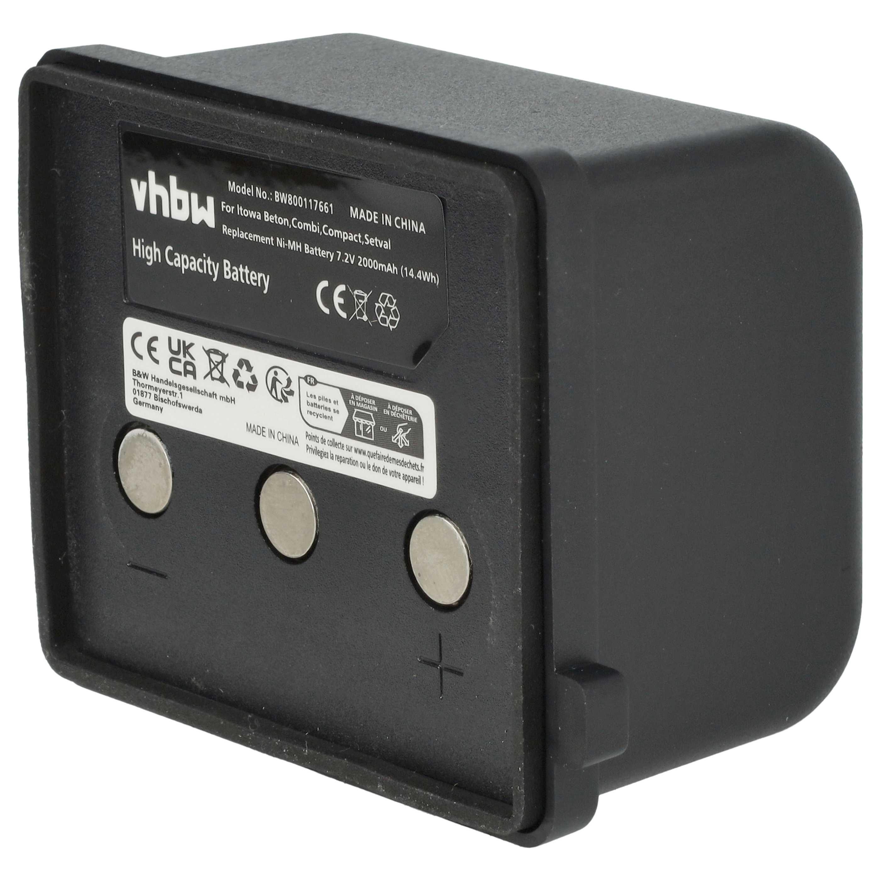 Remote Control 5x Battery replaces Itowa BT7223, BT7223MH - 2000 mAh 7.2 V NiMH