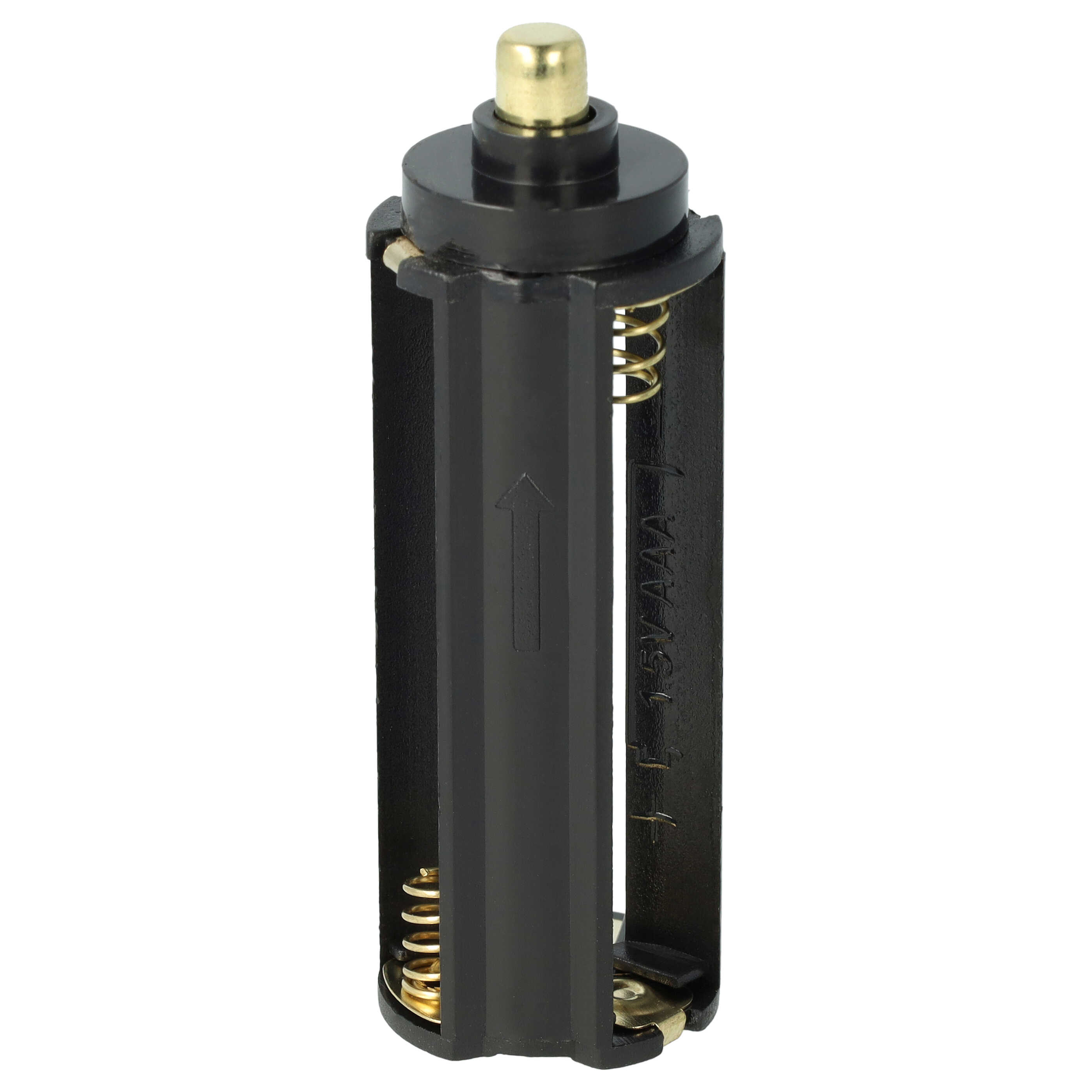3 Micro / AAA Batteries to 18650 Cell Adapter suitable forTorches