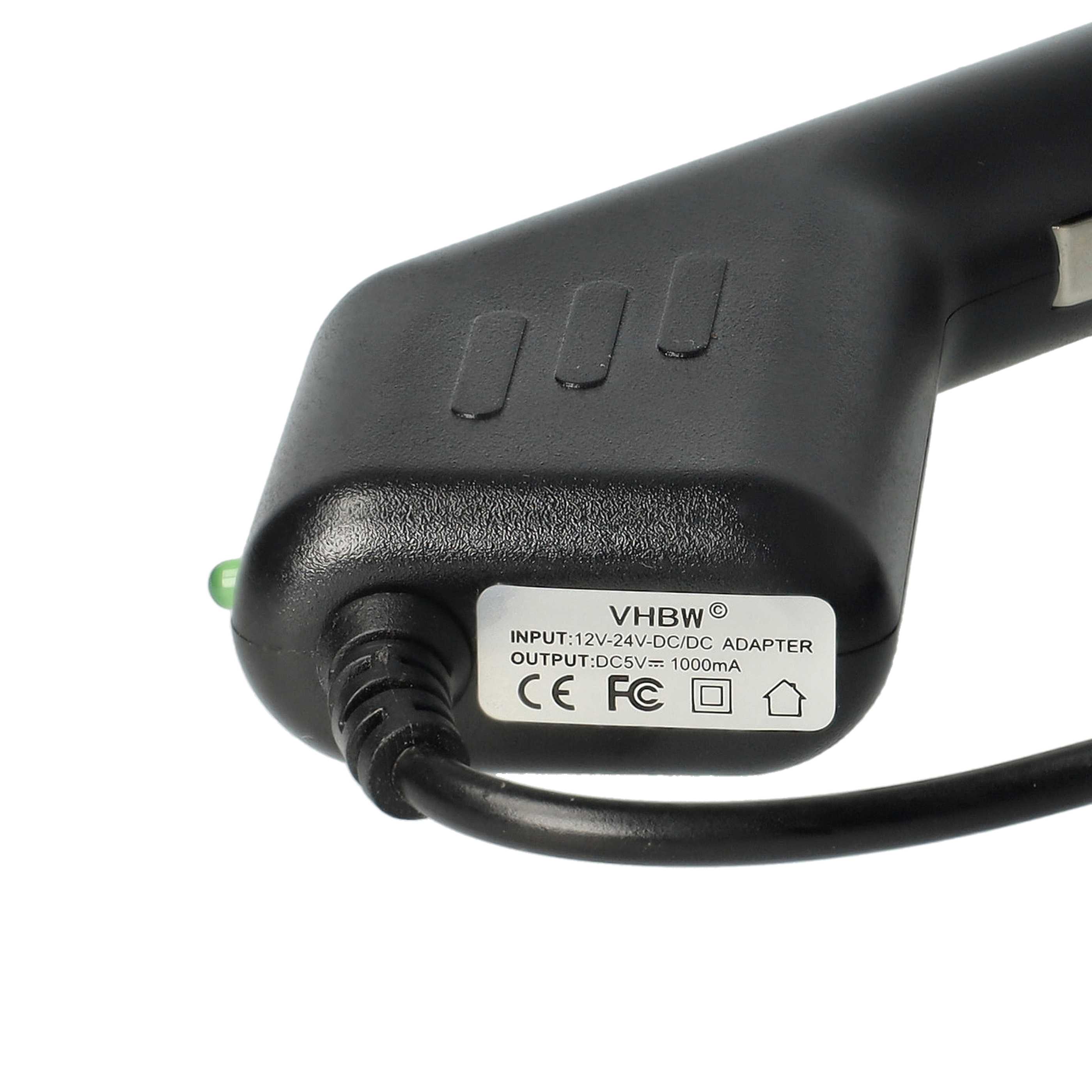 Caricatore per auto micro-USB 1,0 A per dispositivi come smartphone, GPS, navigatore Olympia