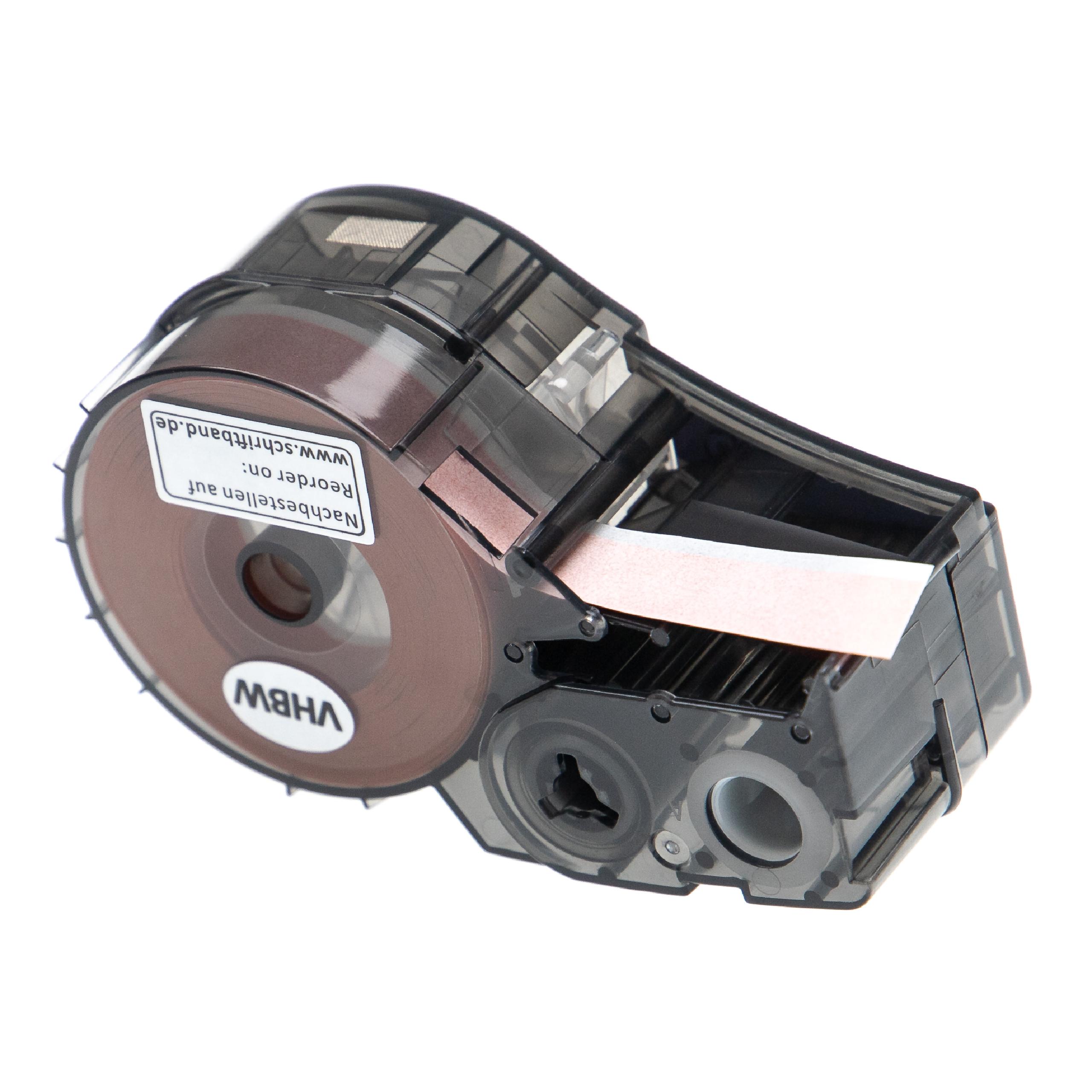 Cassetta nastro sostituisce Brady M21-375-595-OR per etichettatrice Brady 9,35mm nero su arancione, vinile