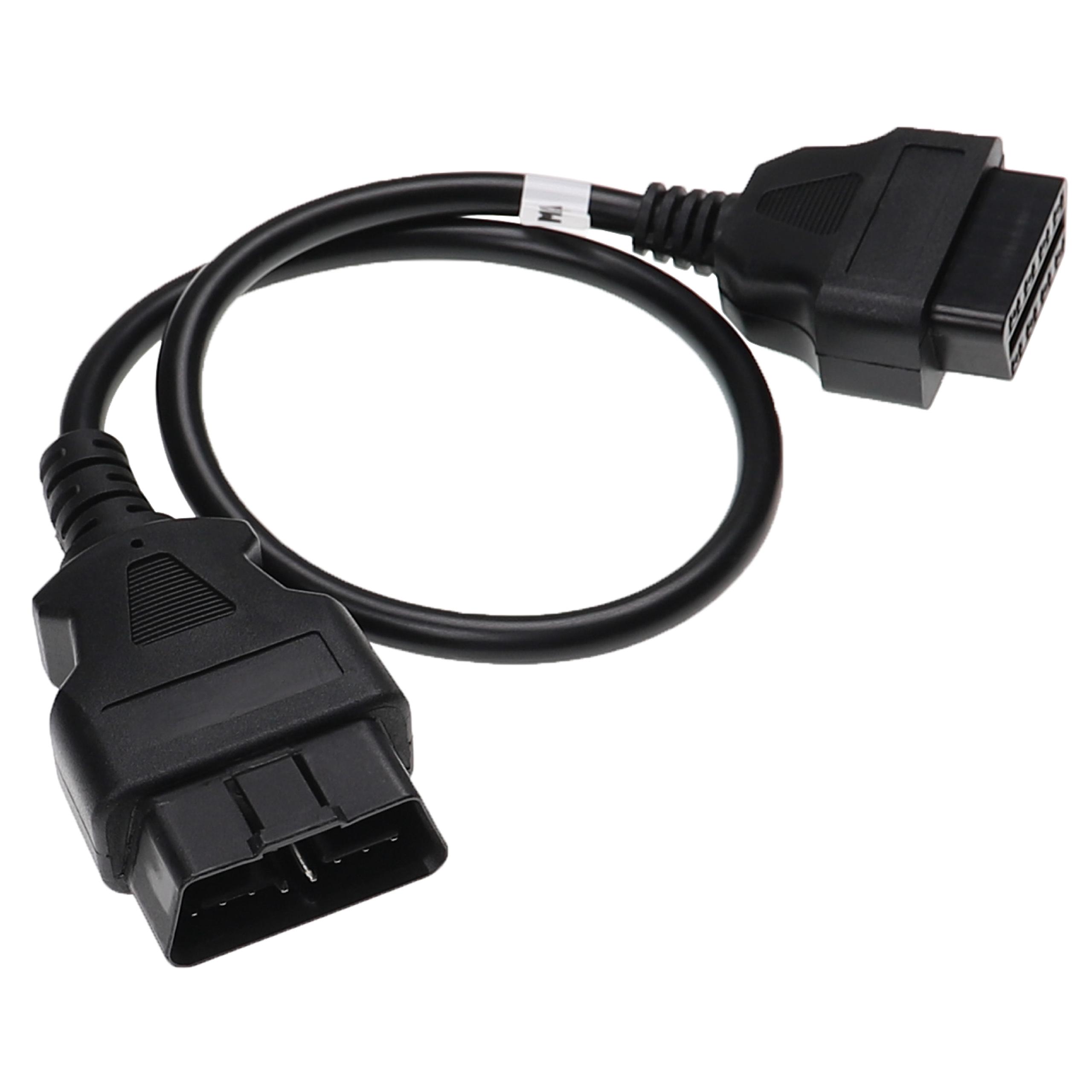 vhbw OBD2 Extension Cable 16 Pin (f) to 16 Pin (m) for LKW, Car, Vehicle - 50 cm