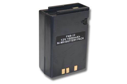 Batteria per dispositivo radio sostituisce Yaesu / Vertex FNB-10, FNB-10H Yaesu Vertex - 1000mAh 12V NiMH