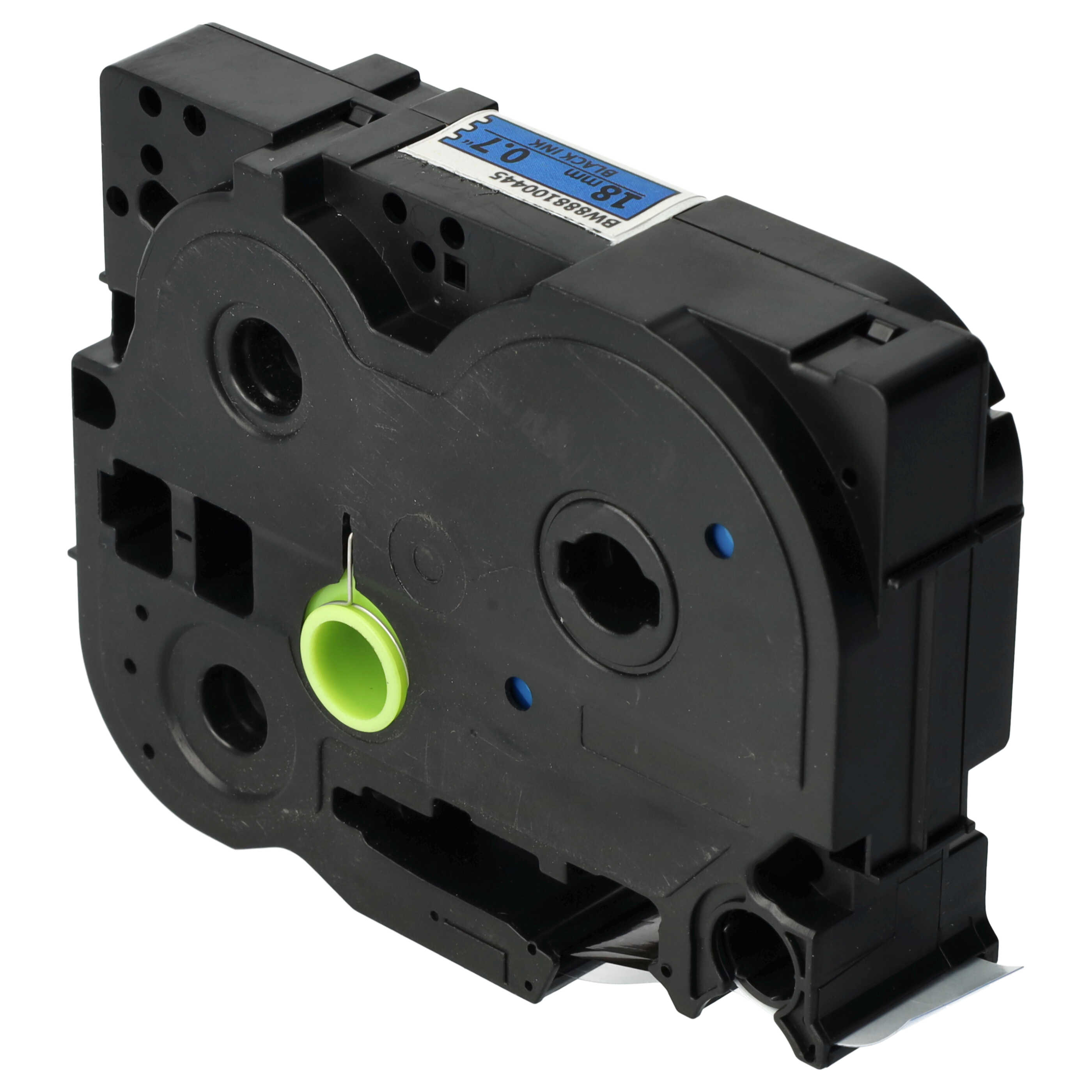 Label Tape replaces Brother TZE-S541 - 18 mm Black to Blue, Extra Stark