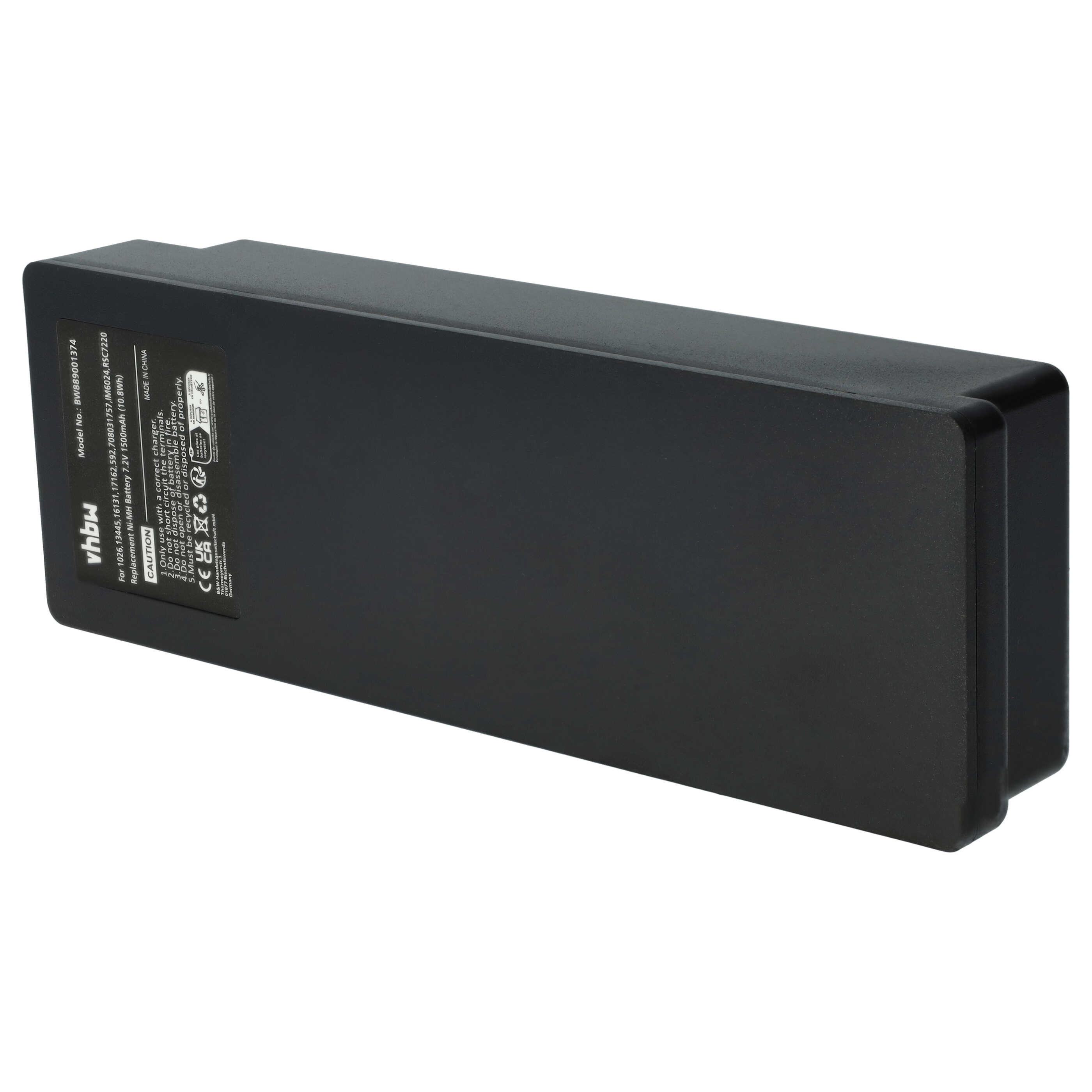 Battery as Replacement for Palfinger 17162, 708031757, 16131, 1026, 13445 Remote Control - 1500 mAh 7.2 V NiMH