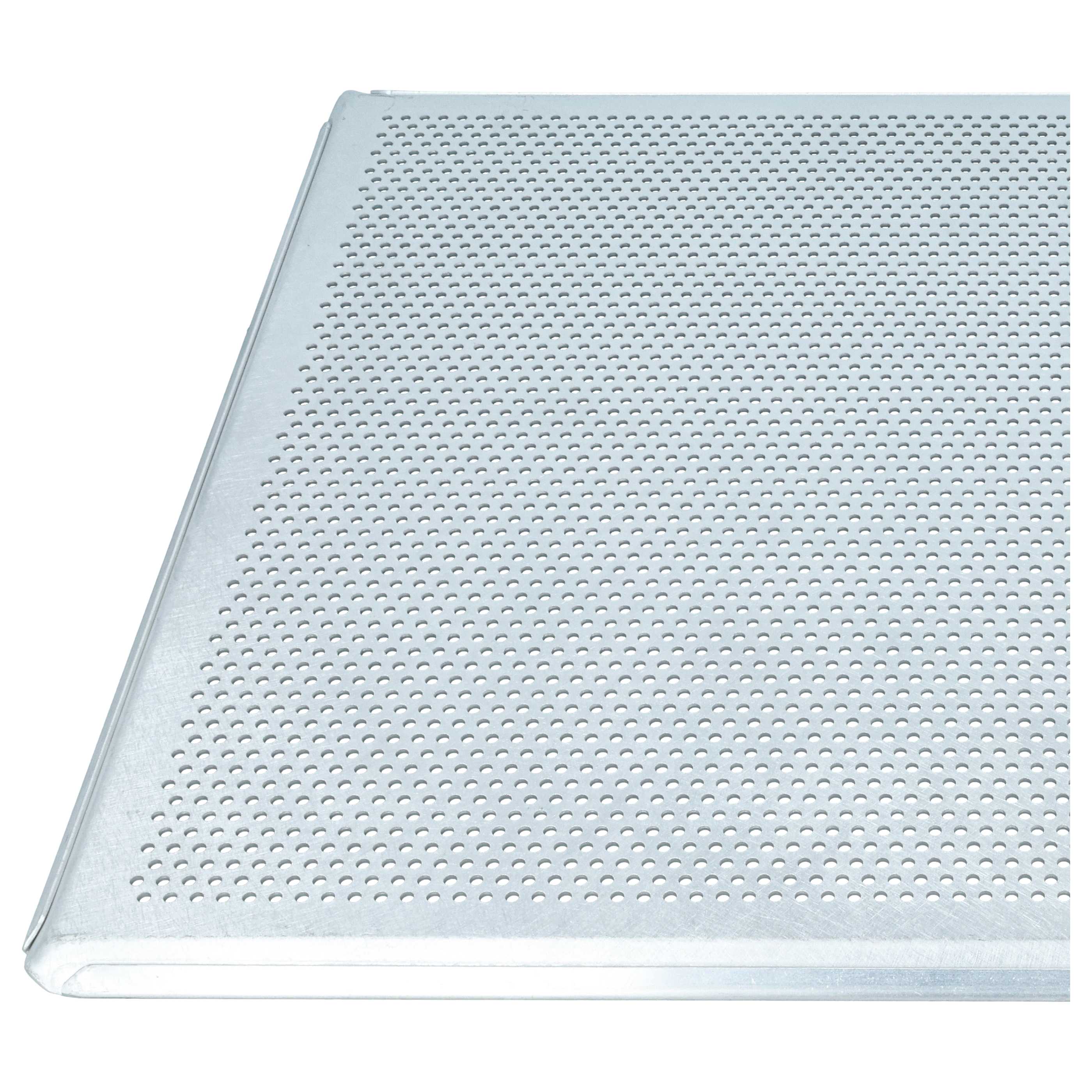 Plaque universelle pour four - 45,5 x 37,5 x 1 cm argenté, perforé