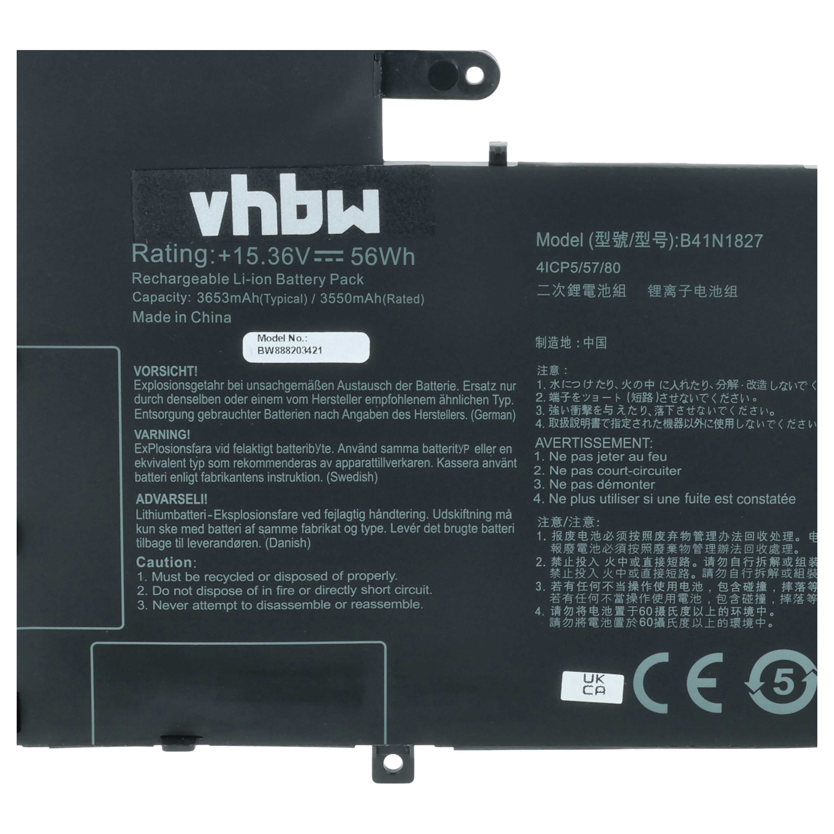 Akumulator do laptopa zamiennik Asus B41N1827, 0B200-03070200 - 3500 mAh 15,36 V LiPo