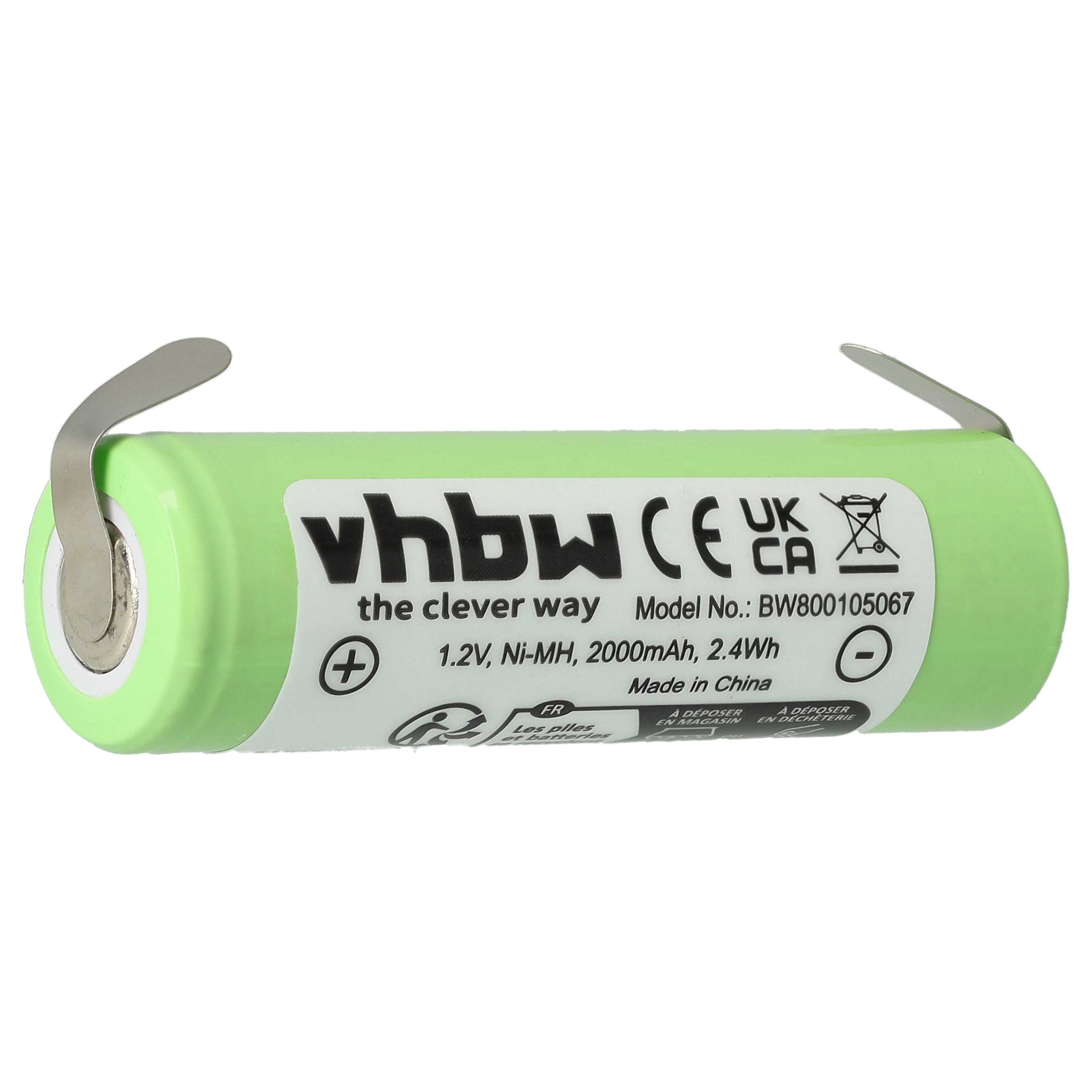 Batteria per rasoio sostituisce Philips 422203613480, 138-10584 Philips - 2000mAh 1,2V NiMH