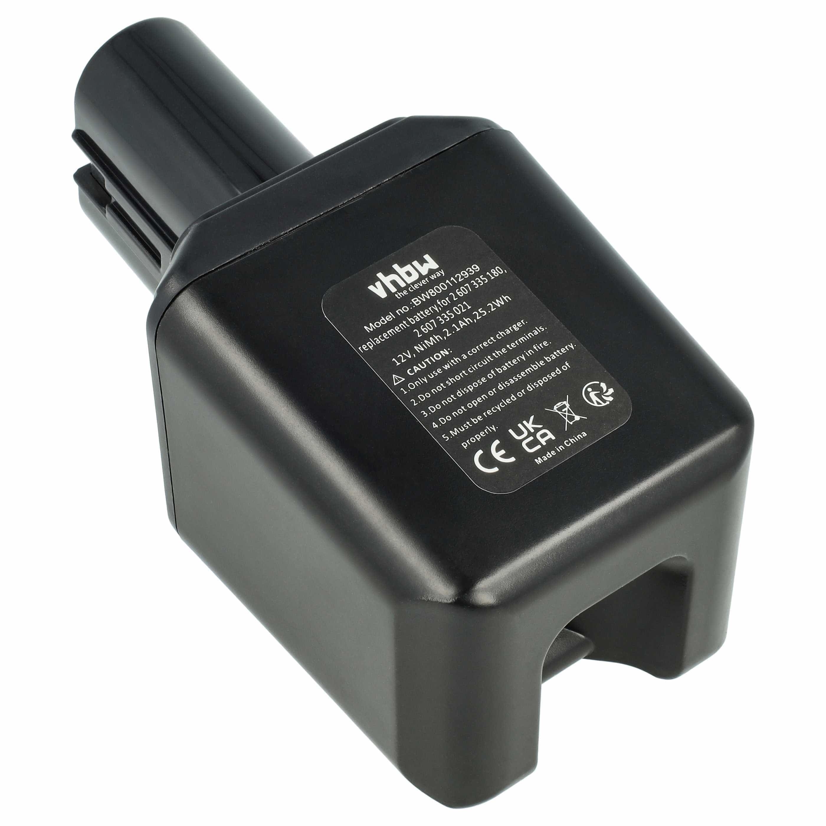 3x Battery replaces Bosch 2 607 335 180, 2 607 335 021 Electric Power Tool - 2100 mAh, 12 V, NiMH