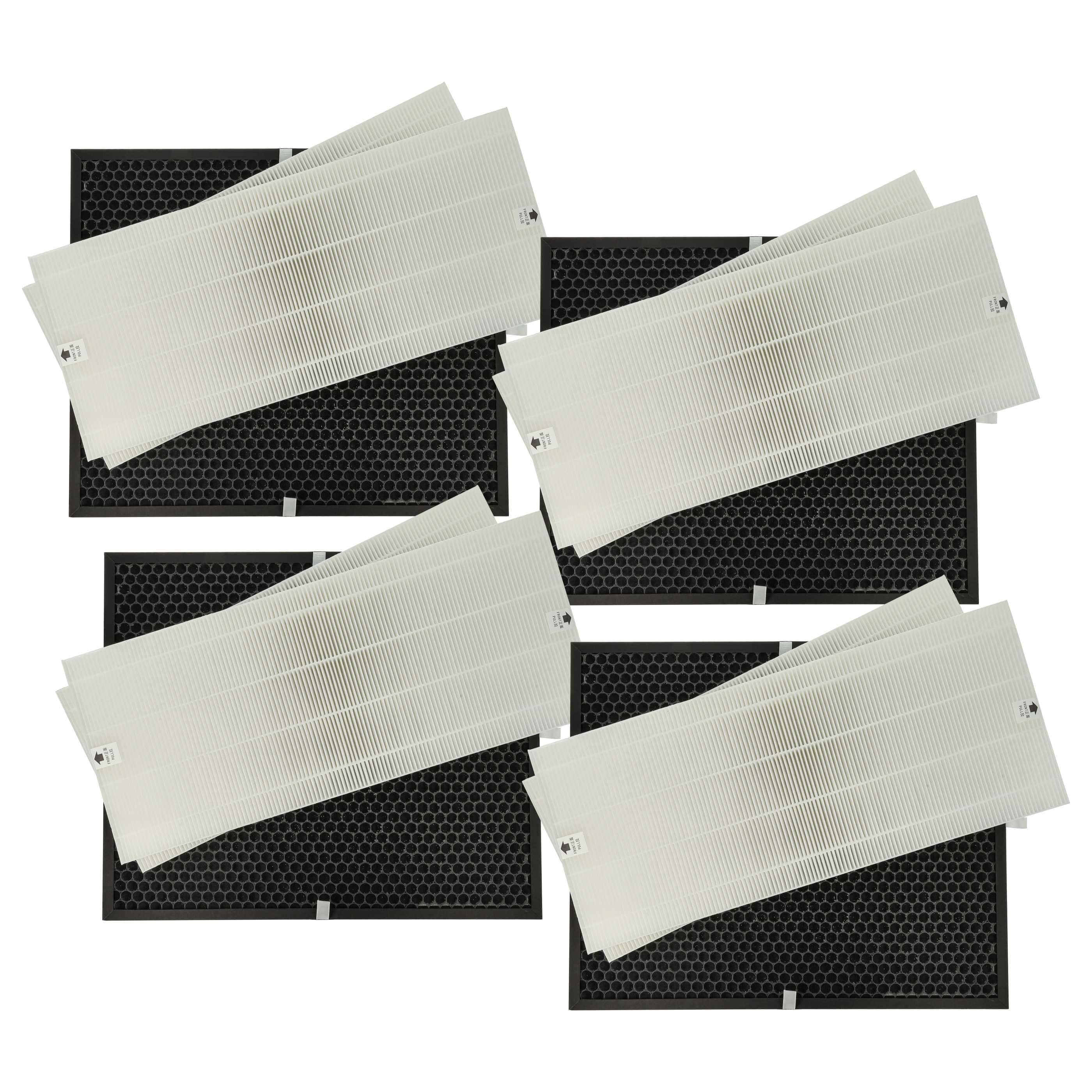 8 Part Filter Set replaces Winix 114290, 524540 Air Purifier - HEPA filter, activated carbon filter