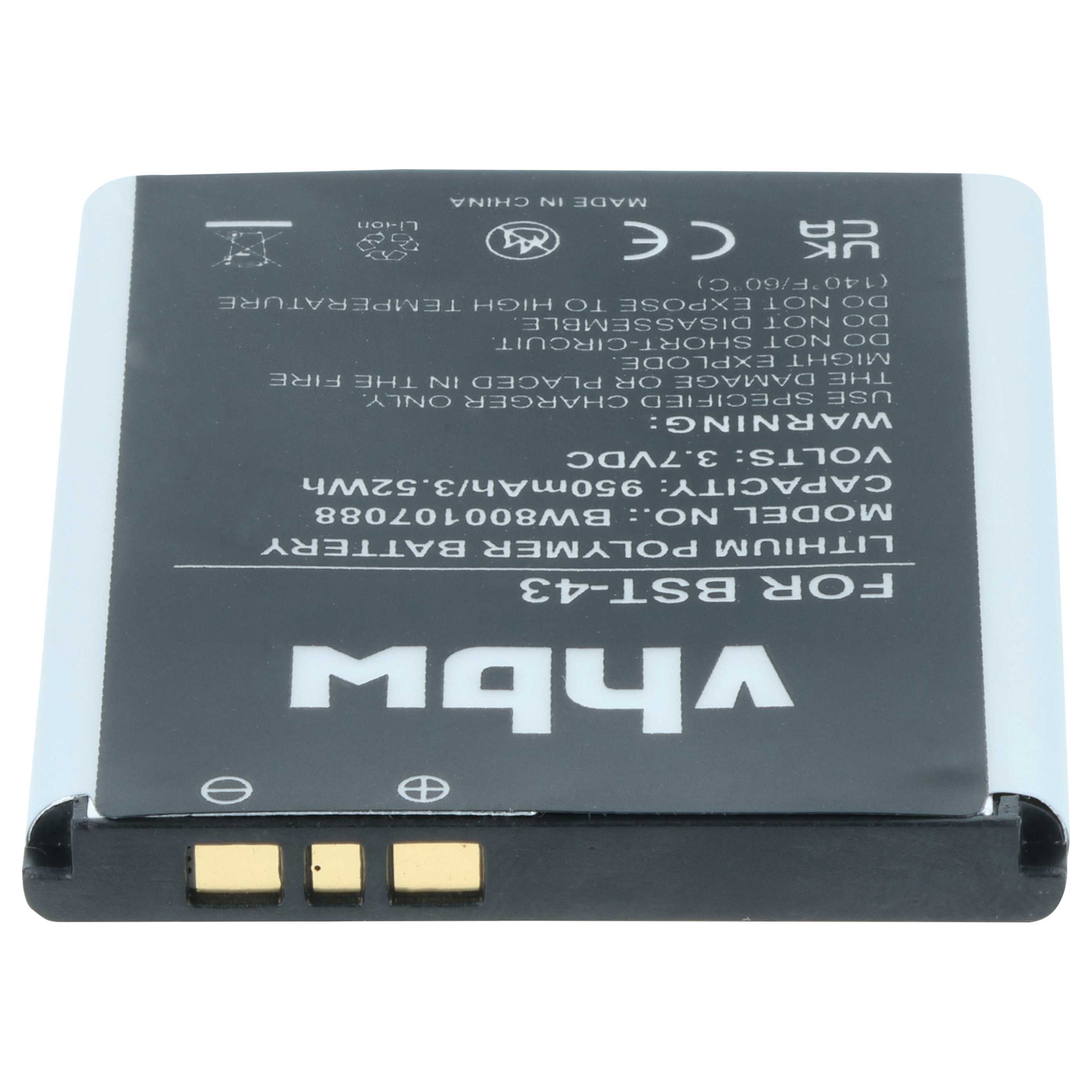 Akumulator do telefonu smartfona zamiennik Sony-Ericsson BST-43 - 950 mAh 3,7 V Li-Ion