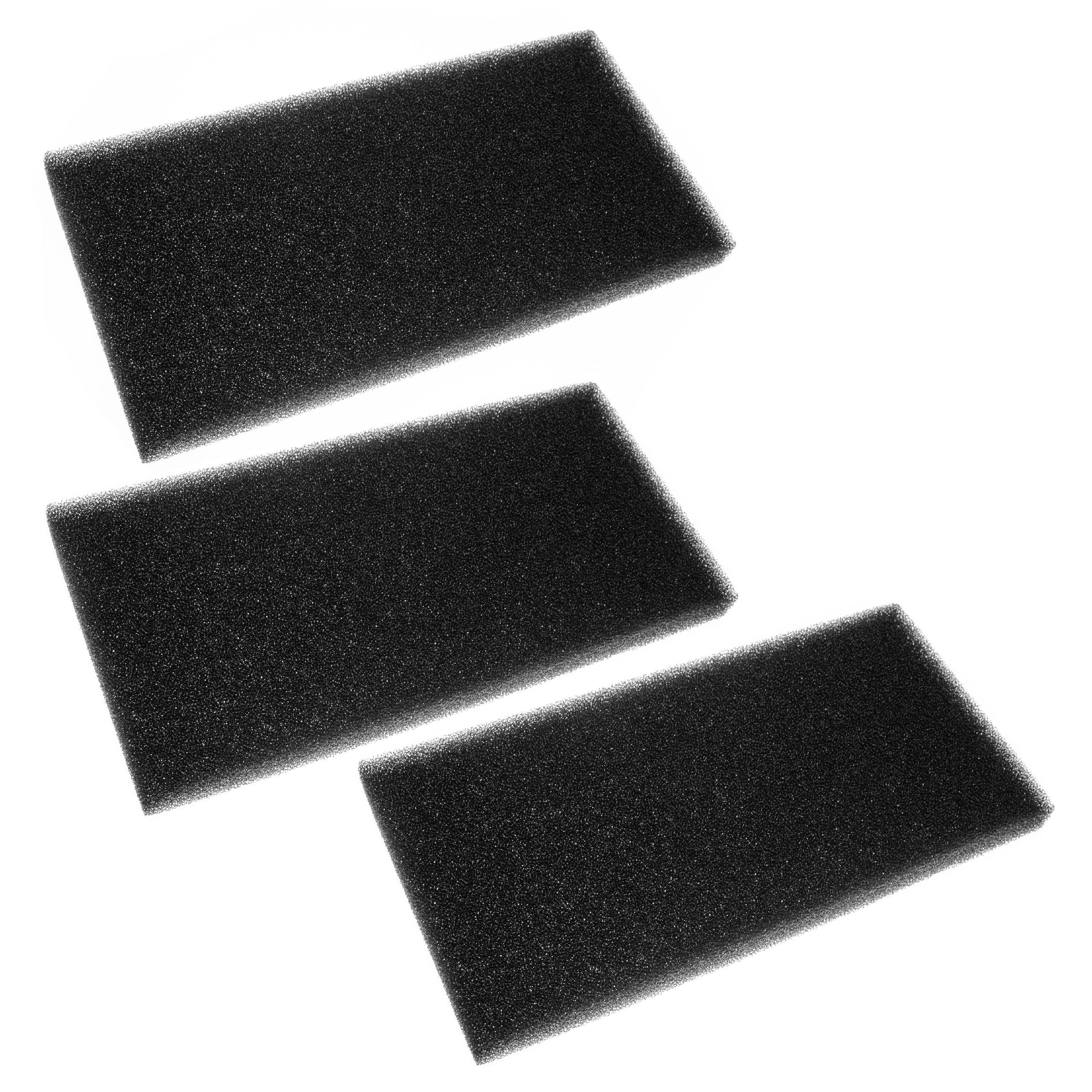 Set de filtres (3x filtre mousse) remplace Gorenje/Panasonic ANH-628504, ANH-810183