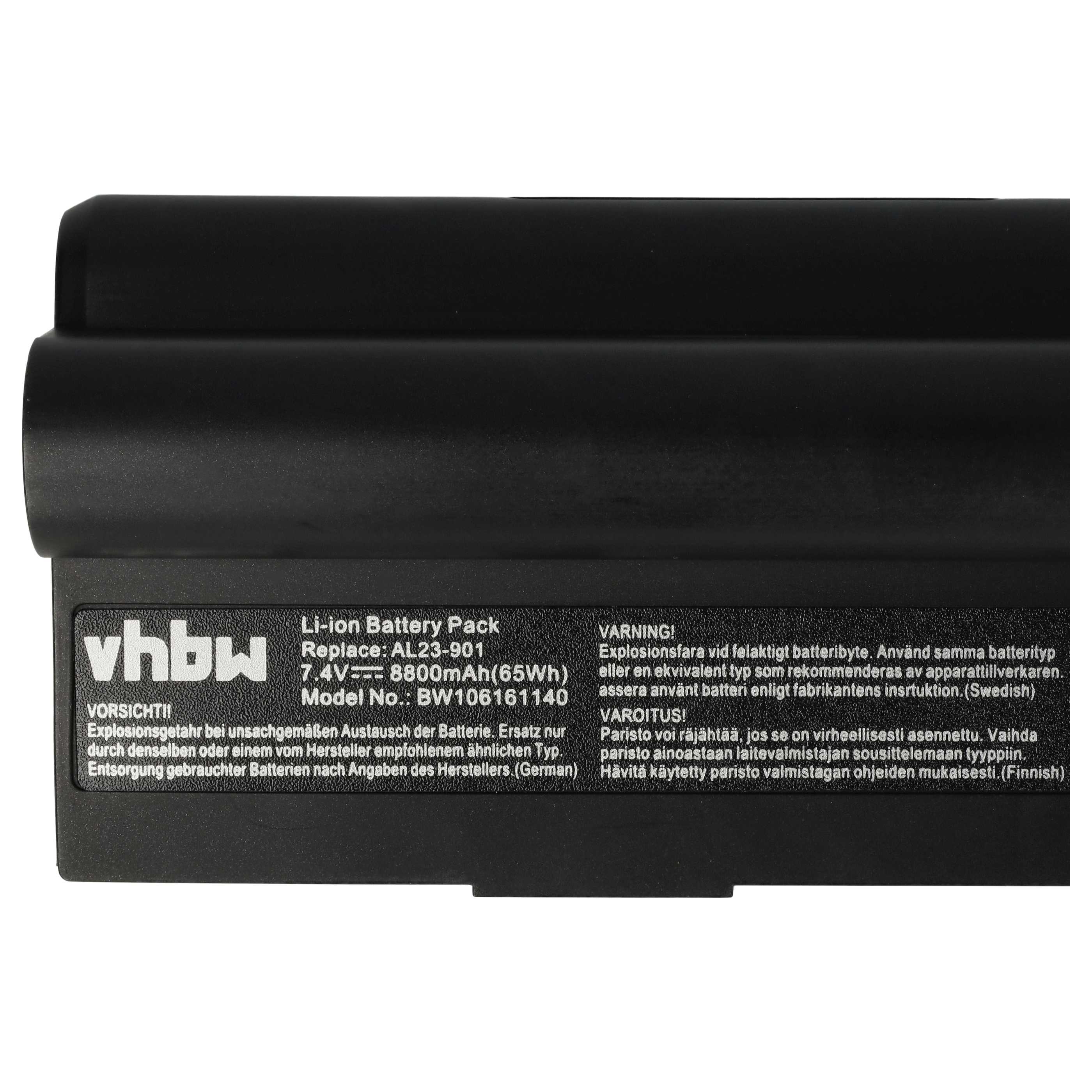 Akumulator do laptopa zamiennik Asus AL23-901, AL22-901, AP22-1000, AL24-1000 - 8800 mAh 7,4 V Li-Ion, czarny
