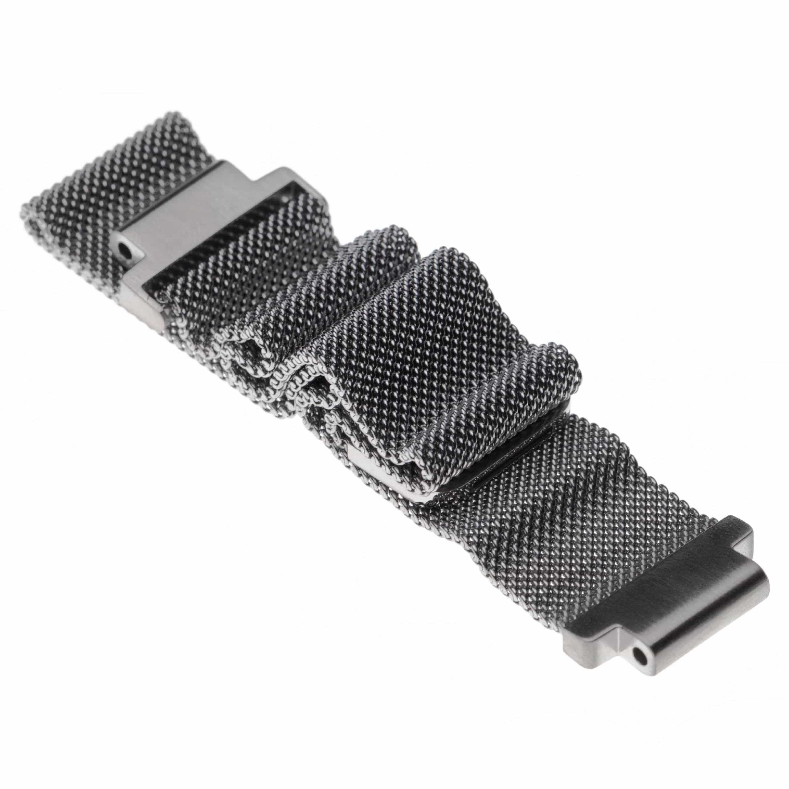 Armband für Garmin Forerunner / Approach Smartwatch - Bis 224 mm Gelenkumfang, Edelstahl, silber