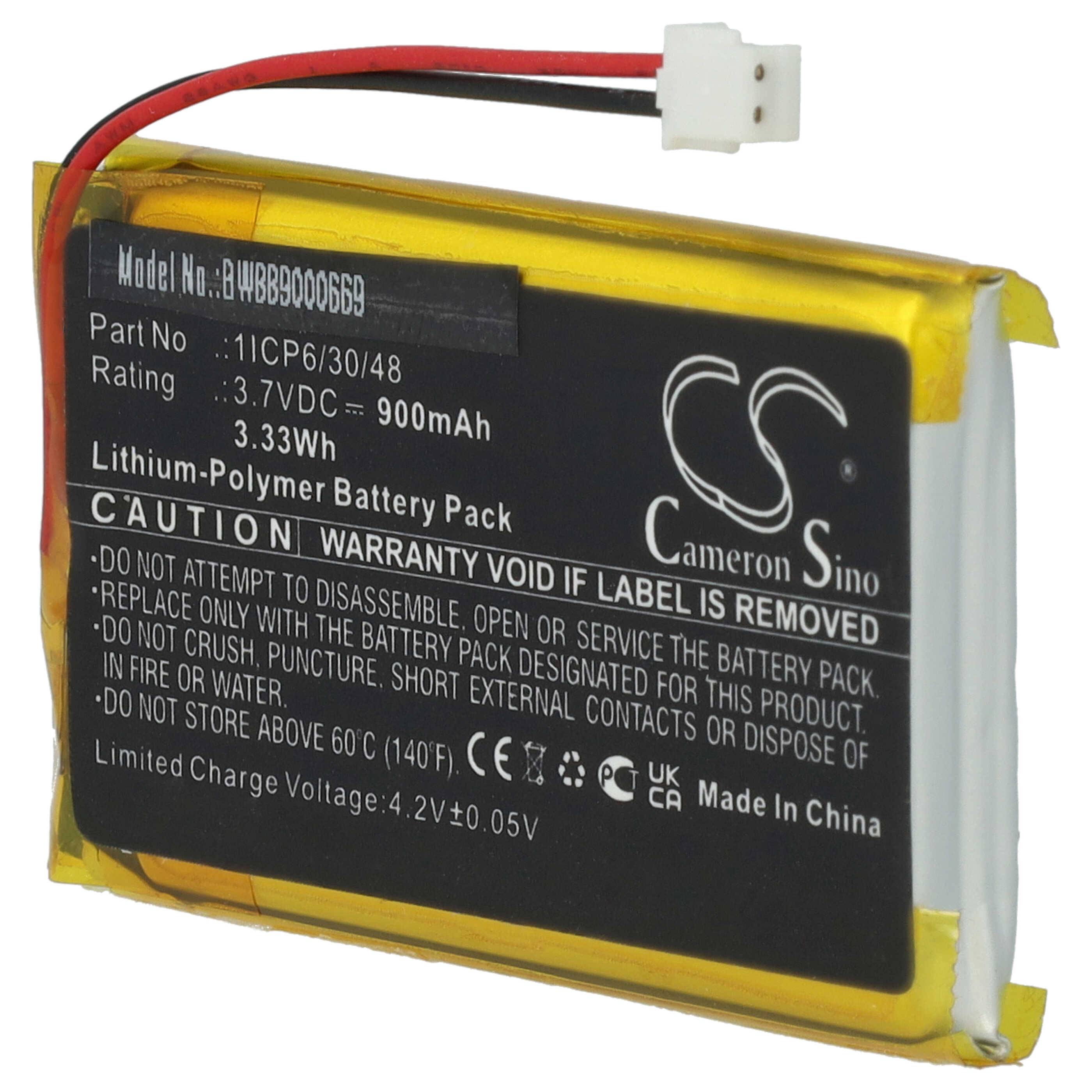 Batteria sostituisce Babymoov 1ICP6/30/48 per babyphone Babymoov - 900mAh 3,7V Li-Poly