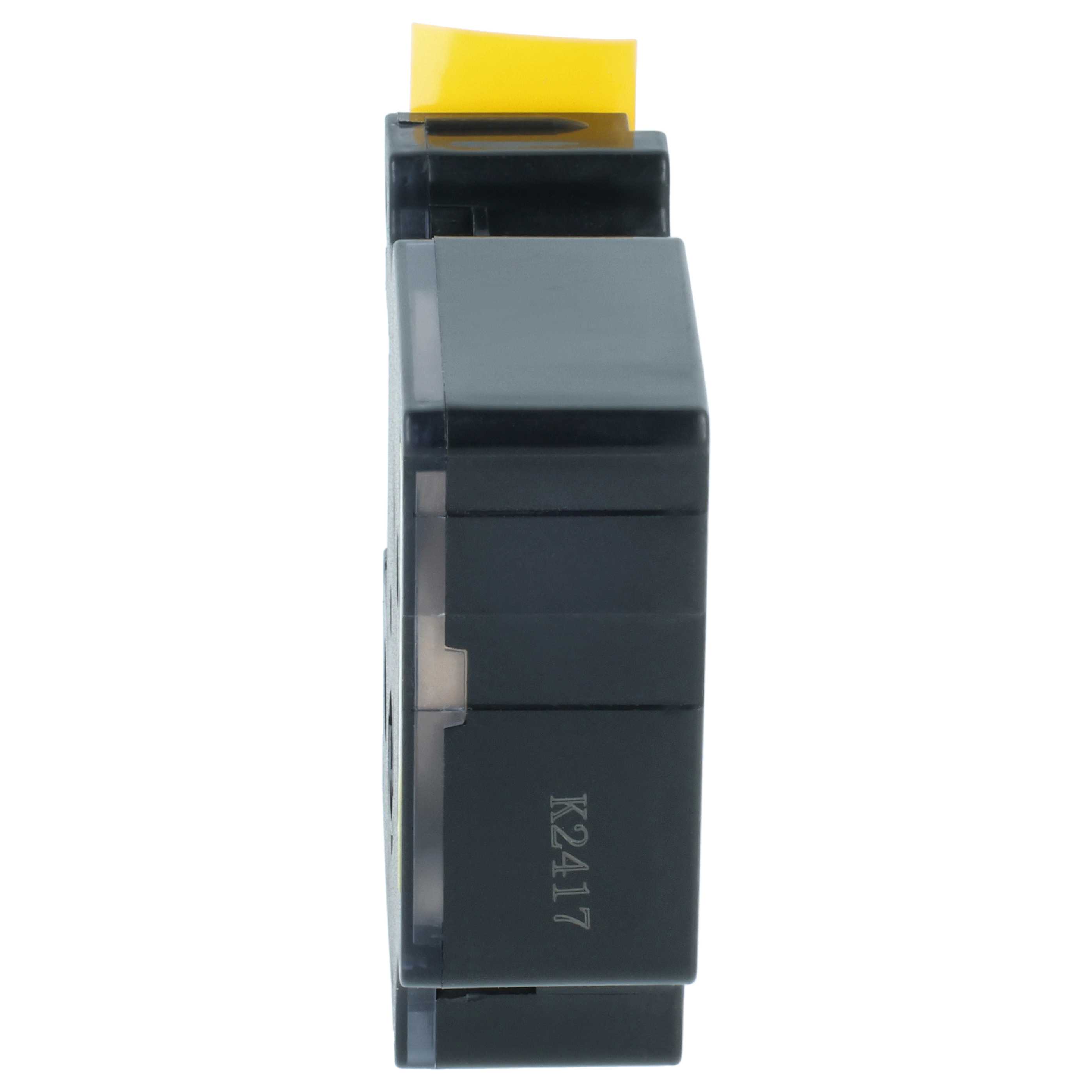 Cassetta nastro sostituisce Dymo 18433 per etichettatrice 19mm nero - giallo, vinile