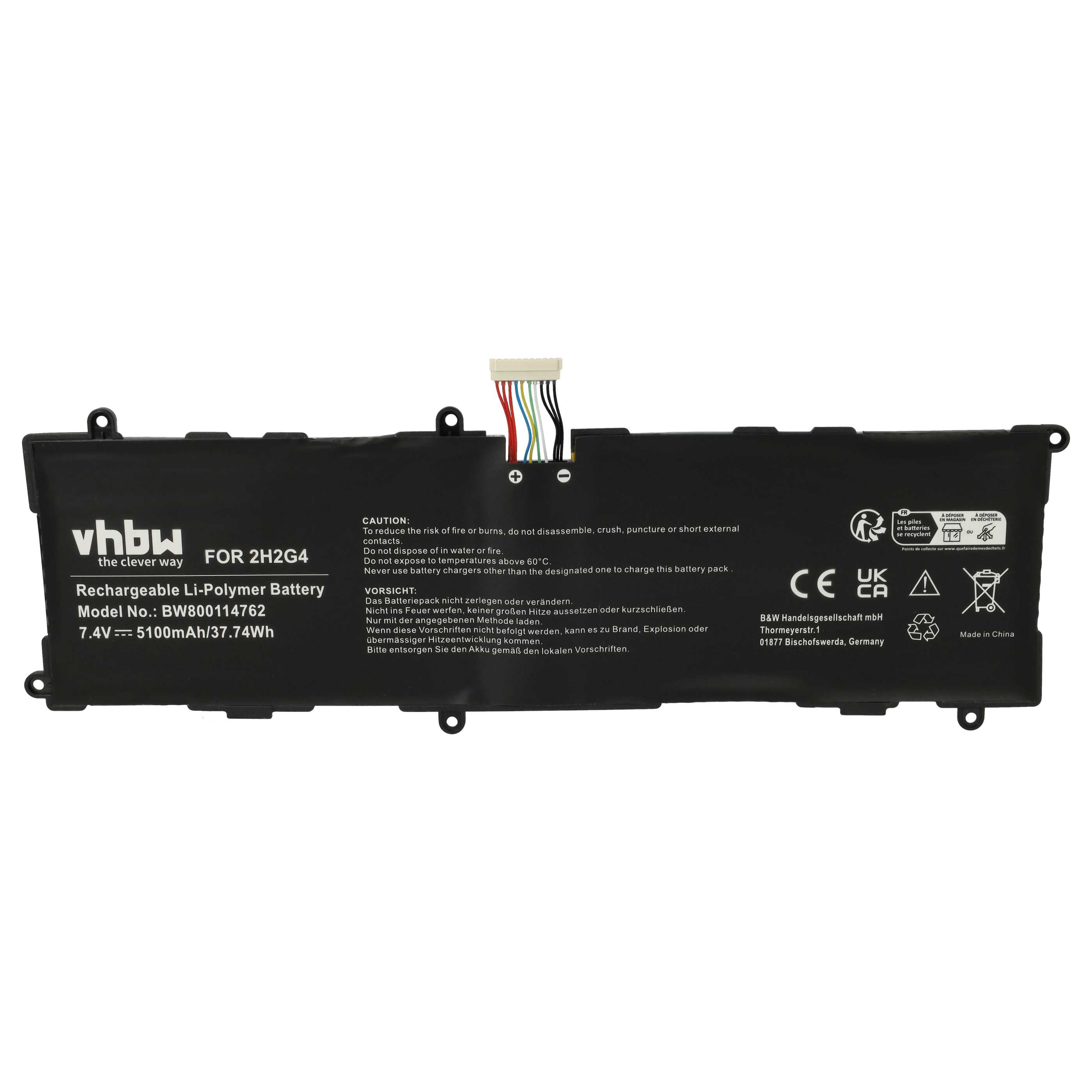 Tablet Battery Replacement for Dell TXJ69, 2H2G4 21CP5/63/105, HFRC3, 2H2G4 - 5100 mAh 7.4 V Li-polymer