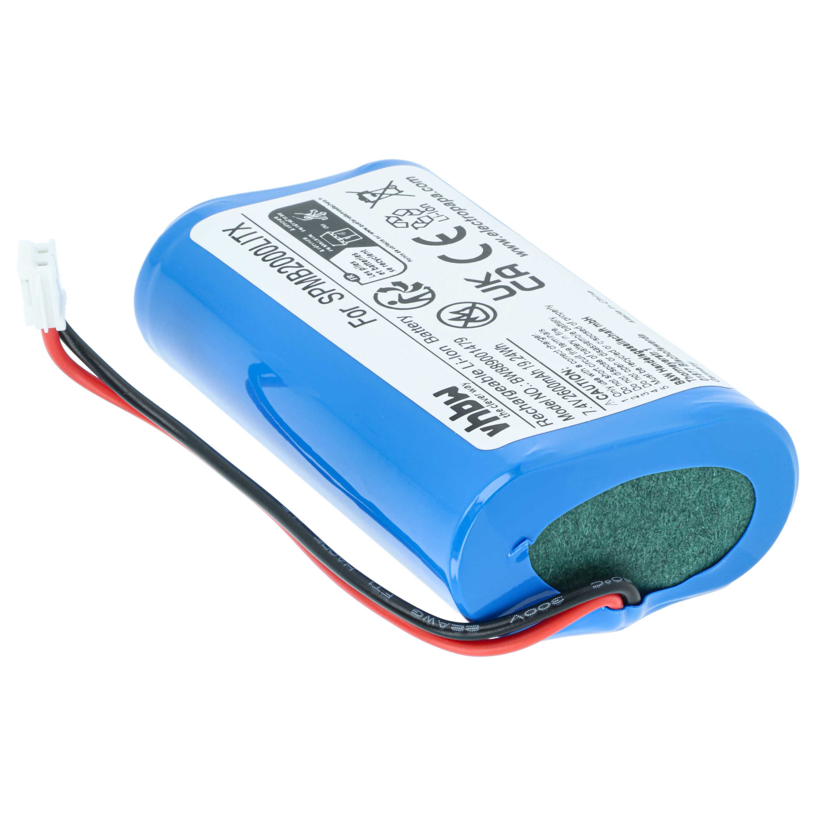 Remote Control 2x Battery replaces Spektrum SPMB2000LITX - 2600 mAh 7.4 V Li-Ion