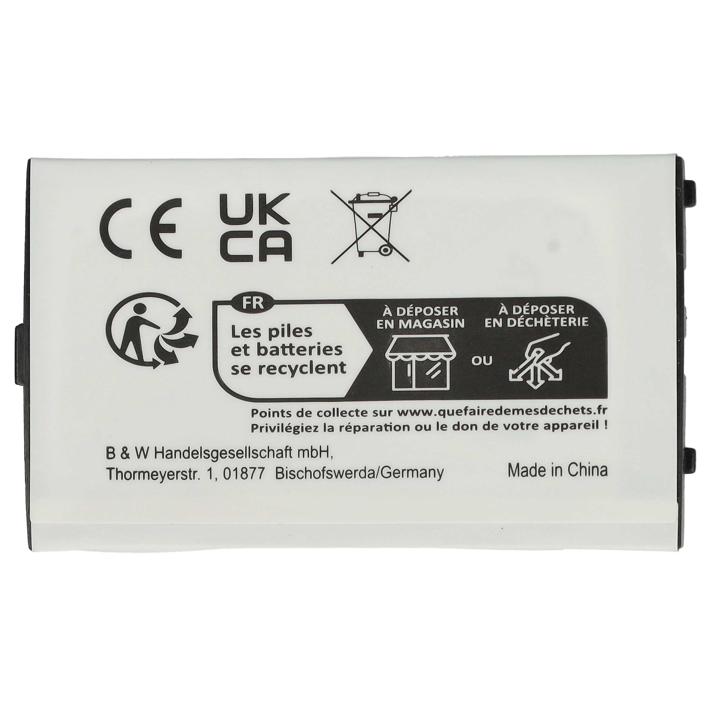 Games Console 2x Battery replaces Nintendo BT-M12, SAM-SPRBP, BAT-GBASP-1LI - 800 mAh 3.7 V Li-Ion