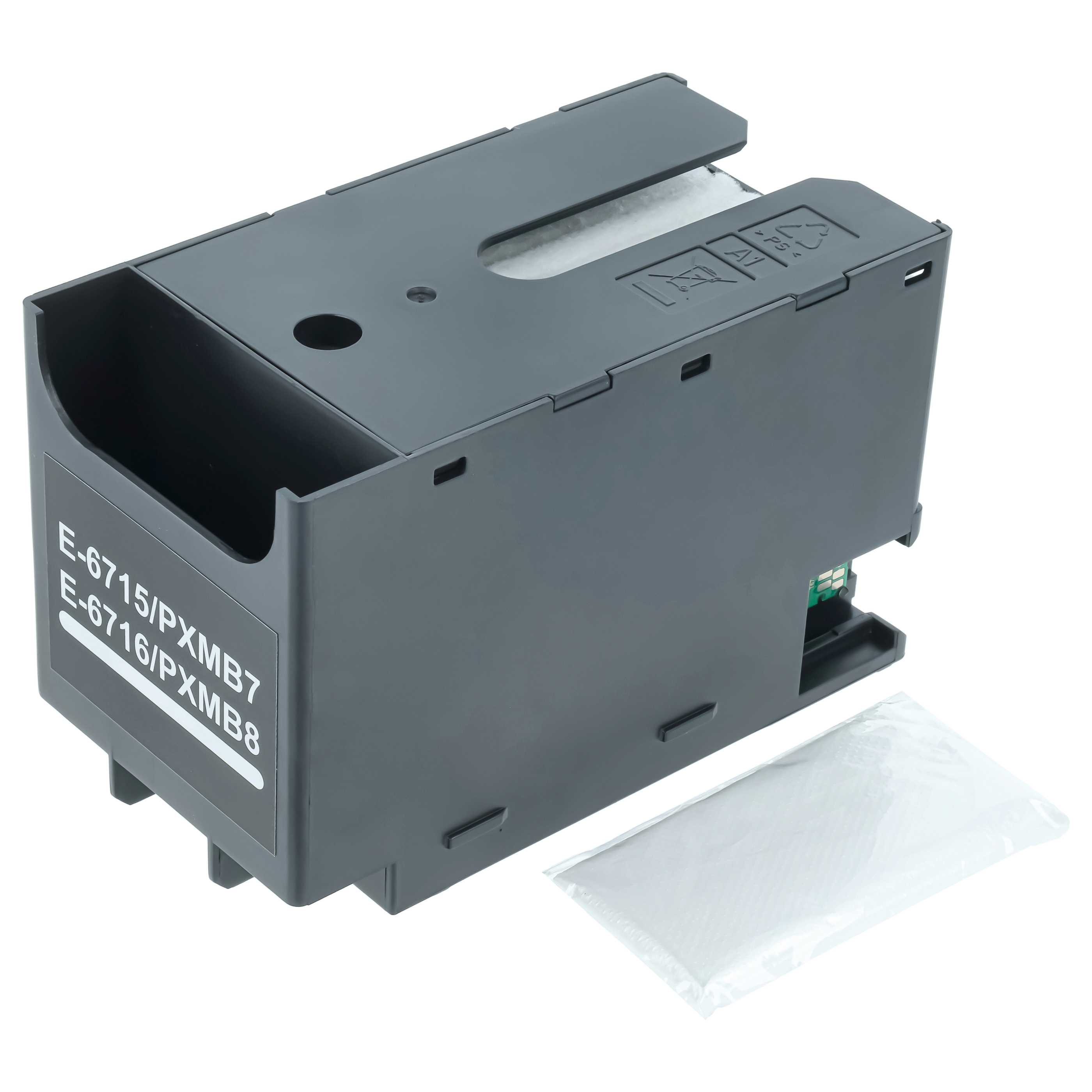 Waste Ink Container replaces Epson T6715 for Epson Inkjet Printer - Black