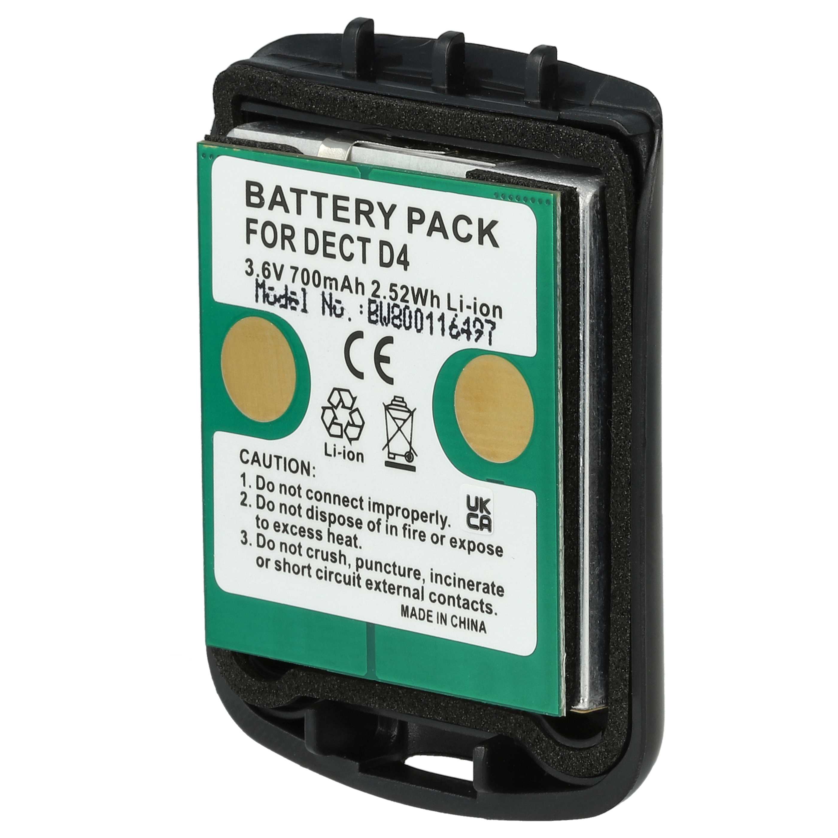 Landline Phone Battery Replacement for 5010808000, 5010808030 - 700mAh 3.7V Li-Ion