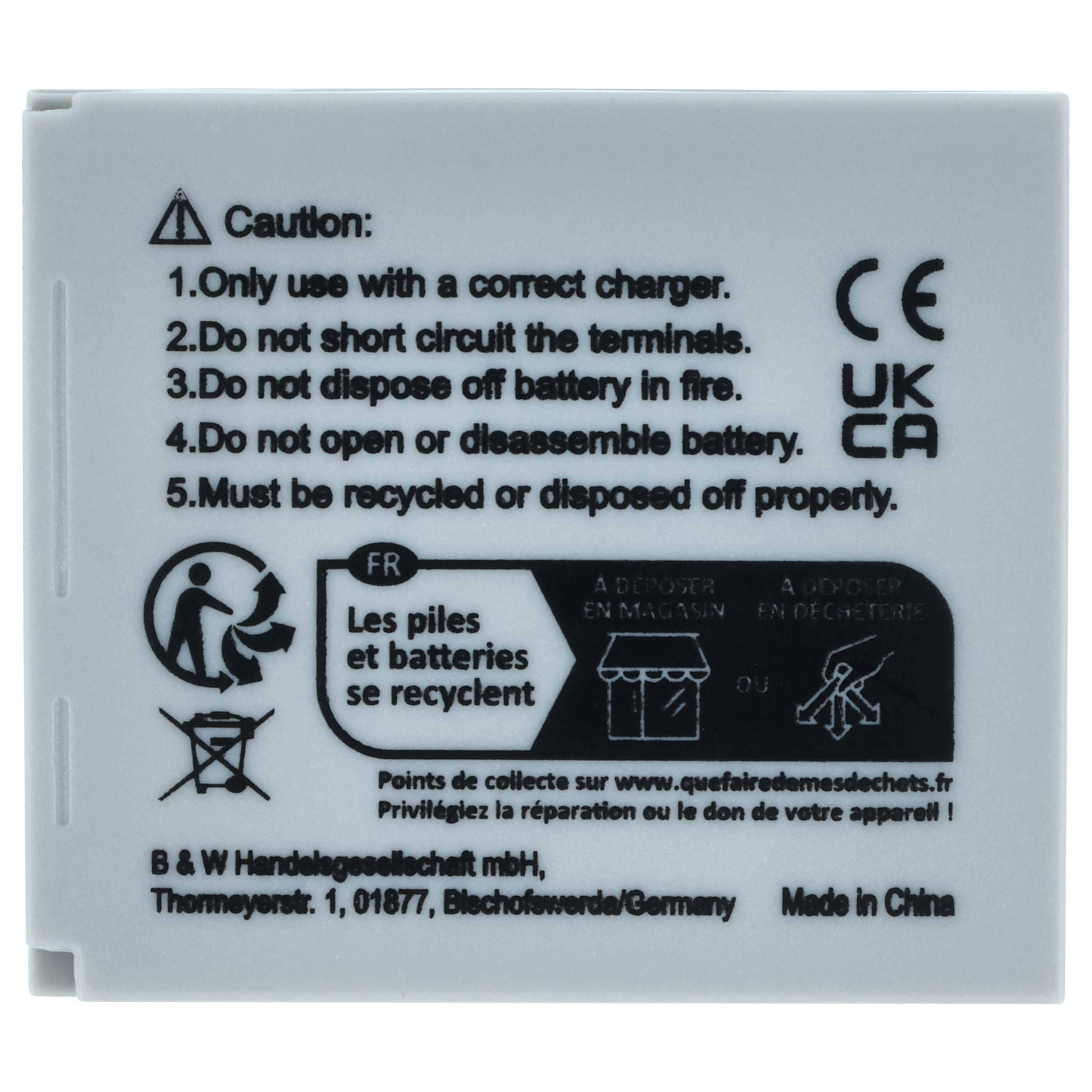 3x Battery replaces Canon NB-4L - 600mAh, 3.6V, Li-Ion