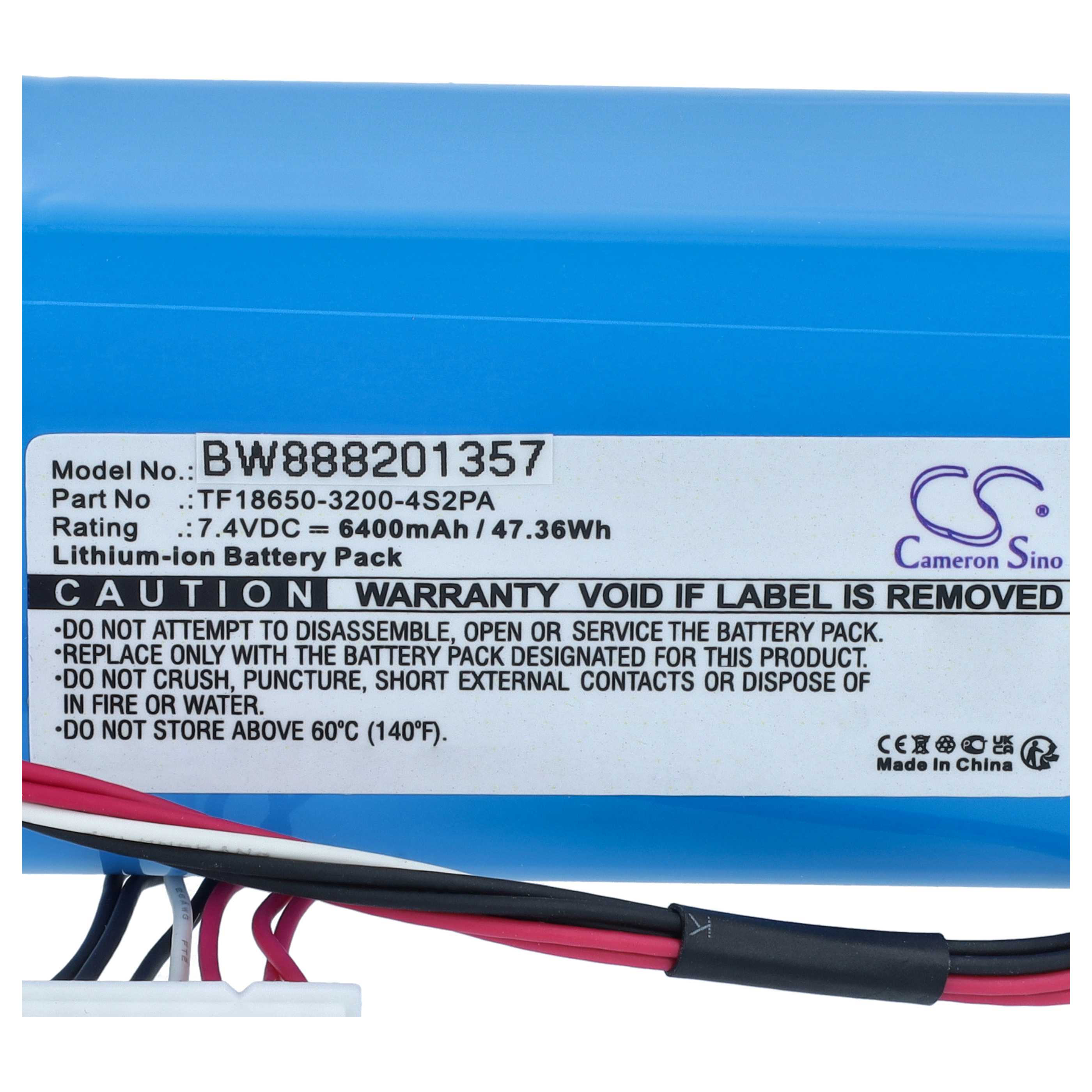 Battery replaces Marshall C196A1 for Marshall Loudspeaker - Li-Ion 6400 mAh