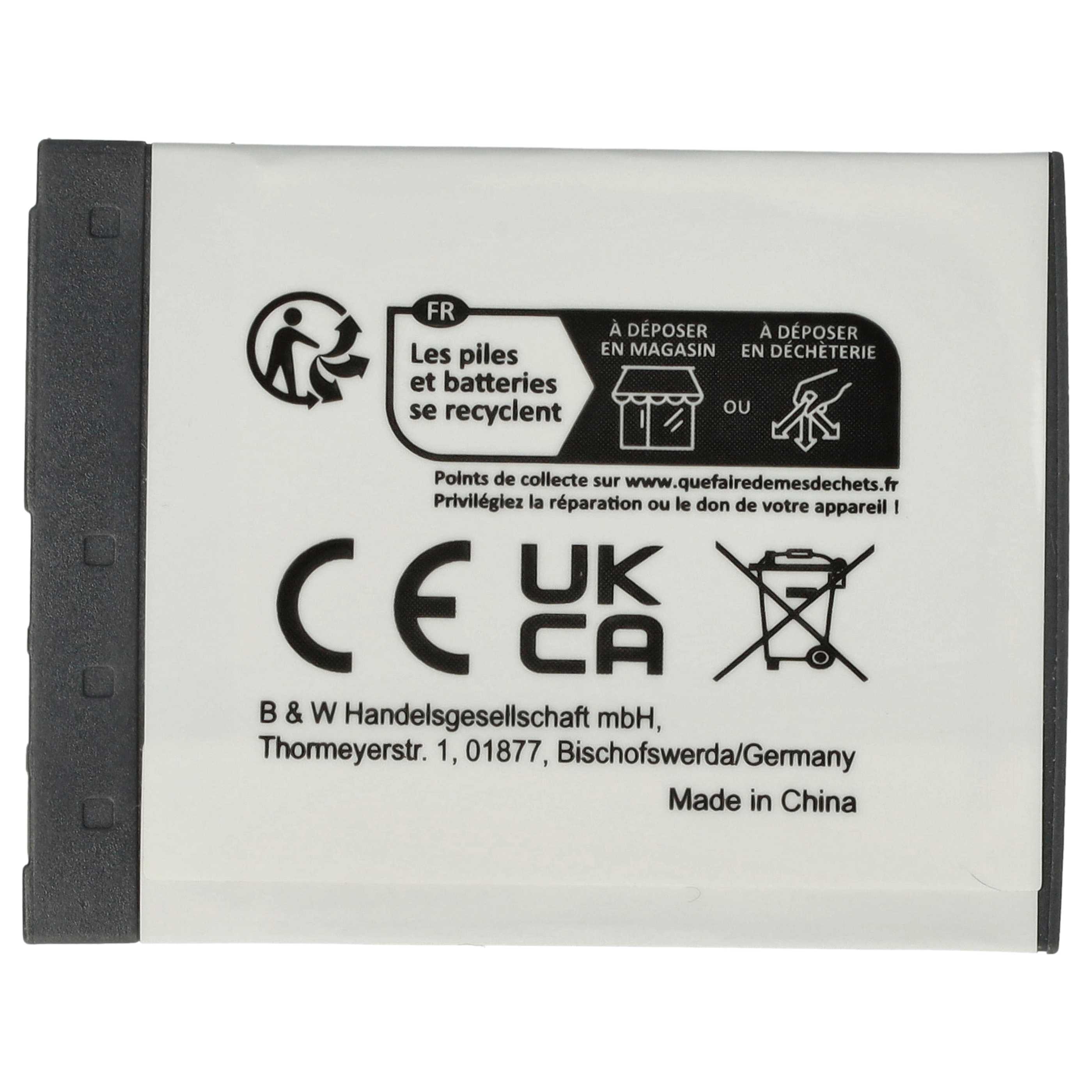 Battery replaces Sony NP-FT1 - 500mAh, 3.6V, Li-Ion