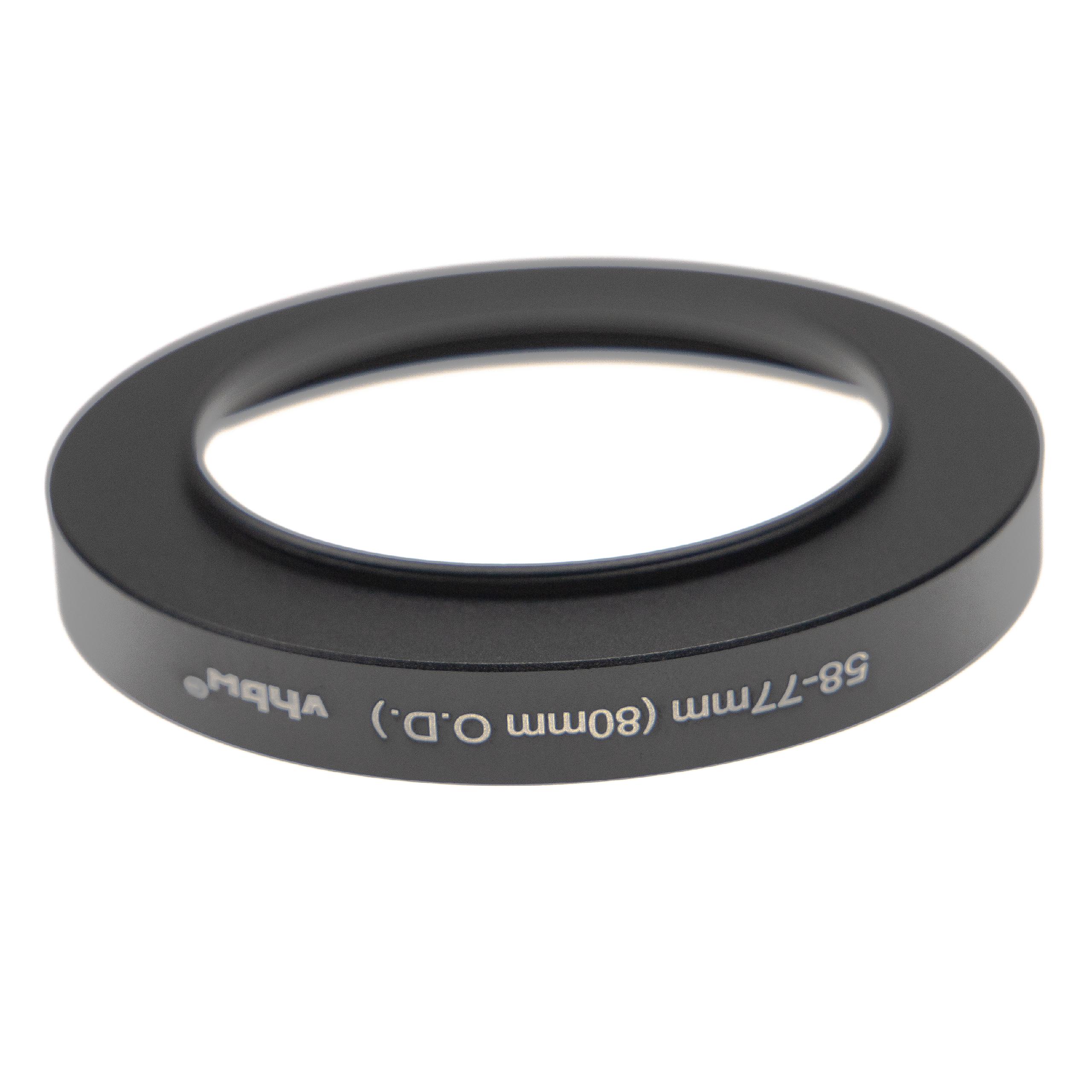 Step-Up Ring Adapter of 58 mm to 77 mm for matte box 80 mm O.D. - Filter Adapter