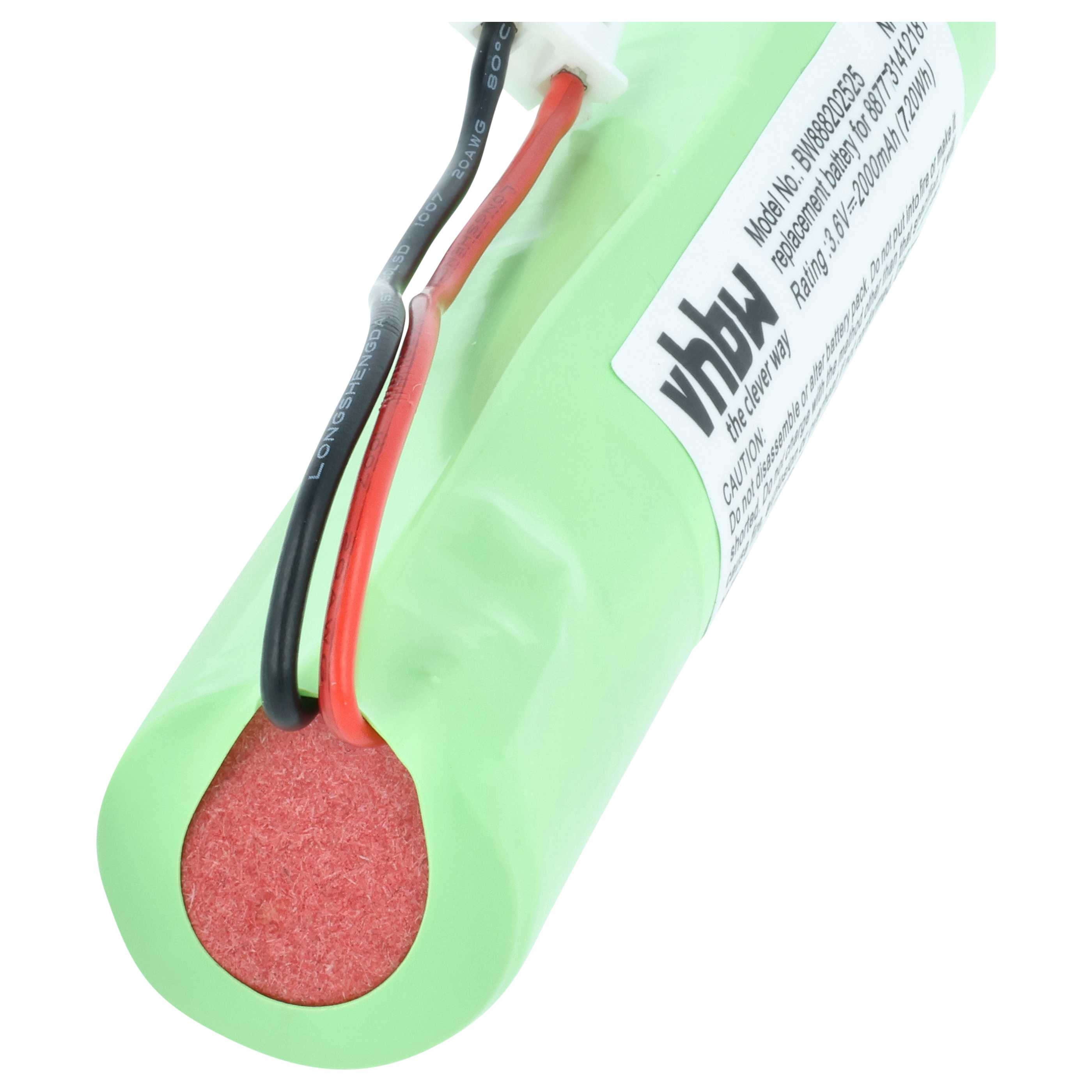 Battery replaces Hurricane 8877731412181 for Hurricane 2000mAh, 3.6V, NiMH