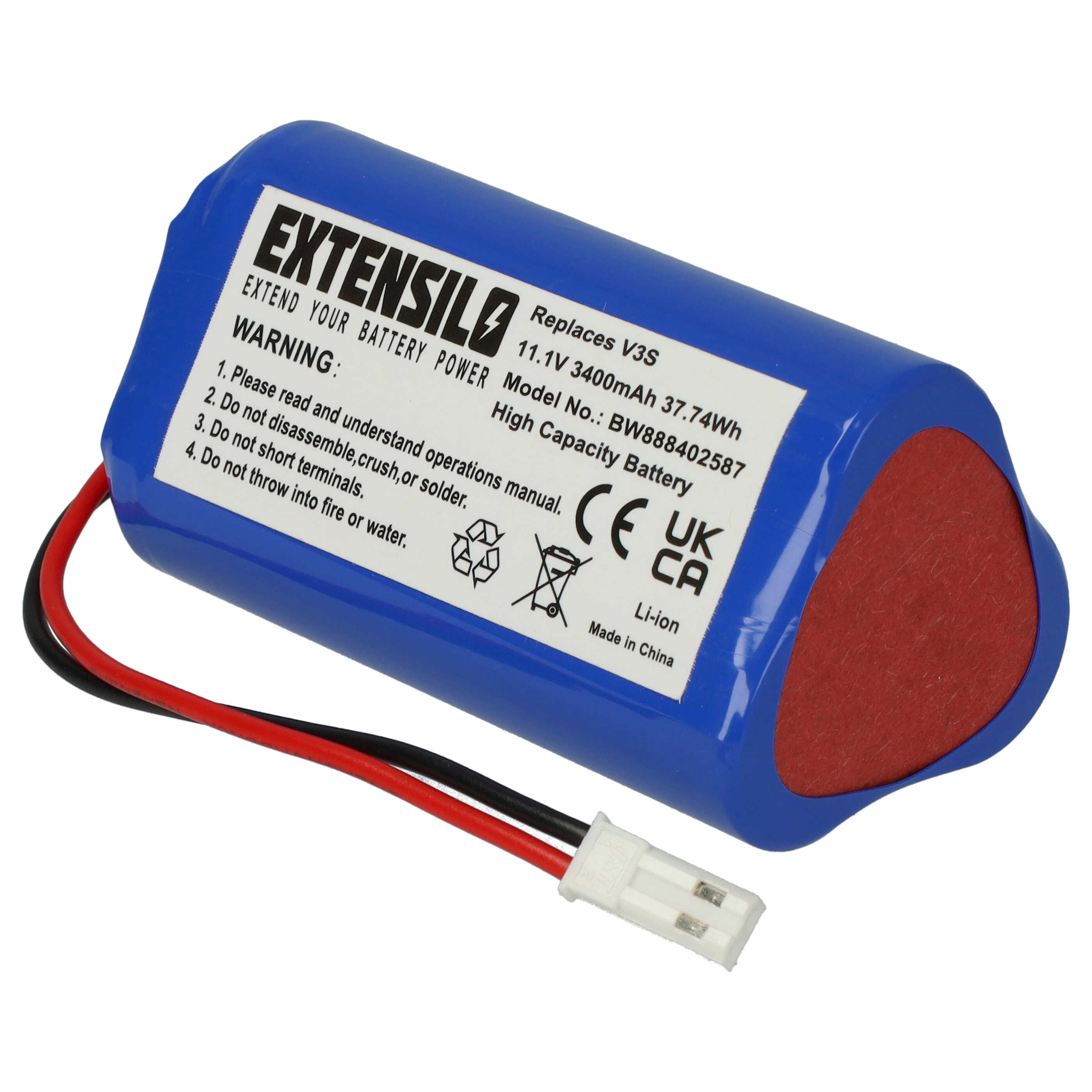 Batteria sostituisce Electropan ICP 186500-22F-M-3S1P-S per aspirapolvere iLife - 3400mAh 11,1V Li-Ion