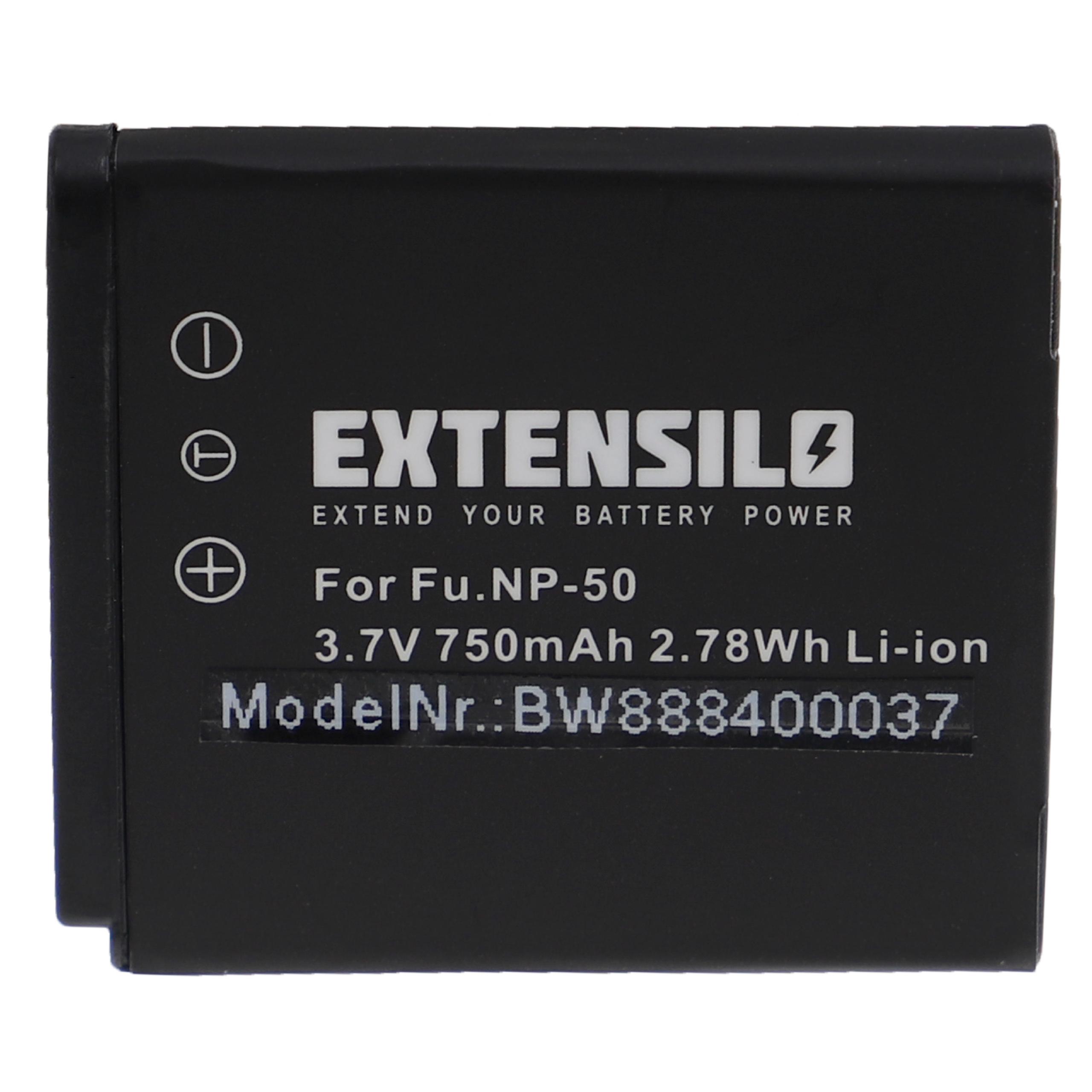 Battery Replacement for Fuji / Fujifilm NP-50 - 750mAh, 3.7V, Li-Ion