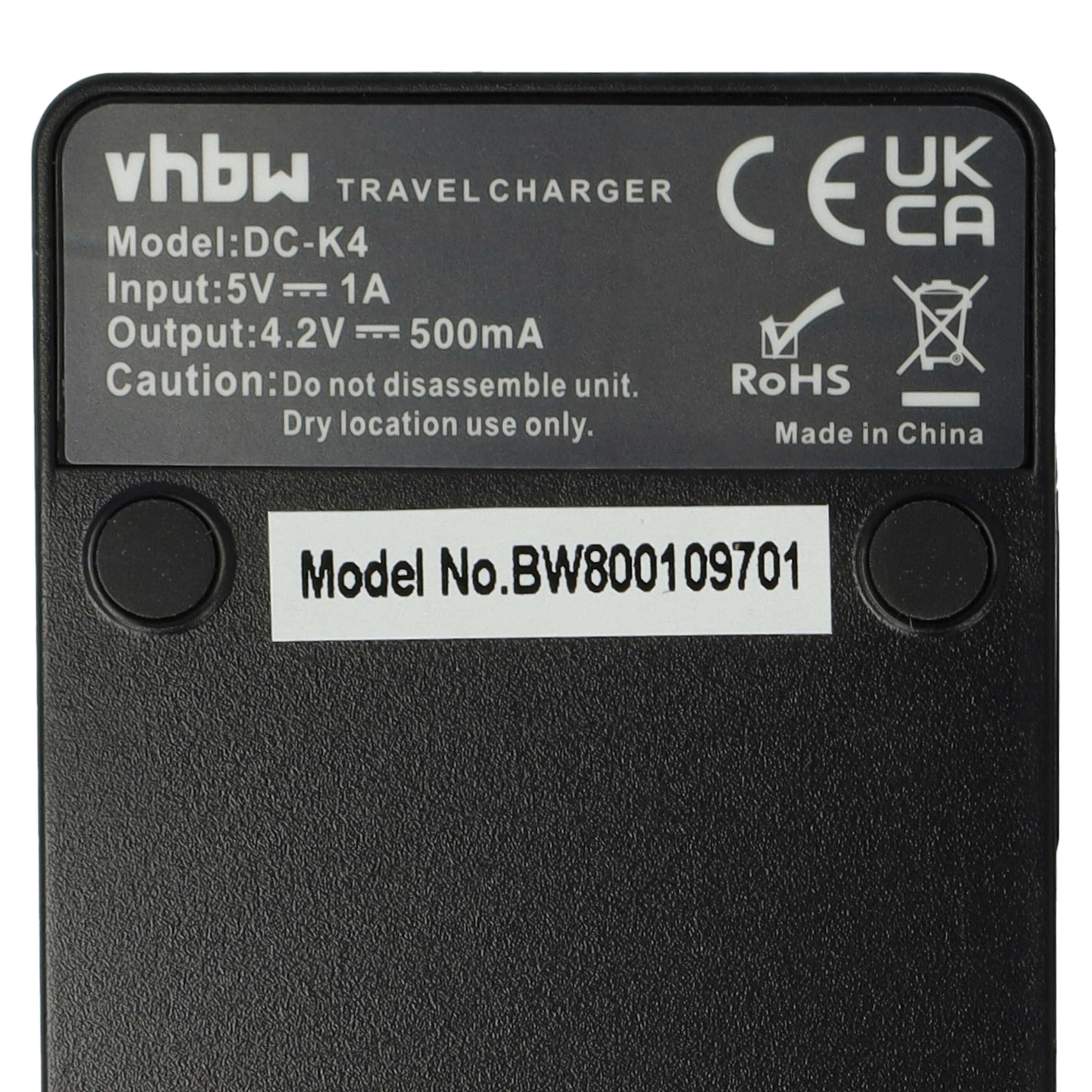Cargador para cámara Action Cam - 0,5A 4,2V 43,5cm