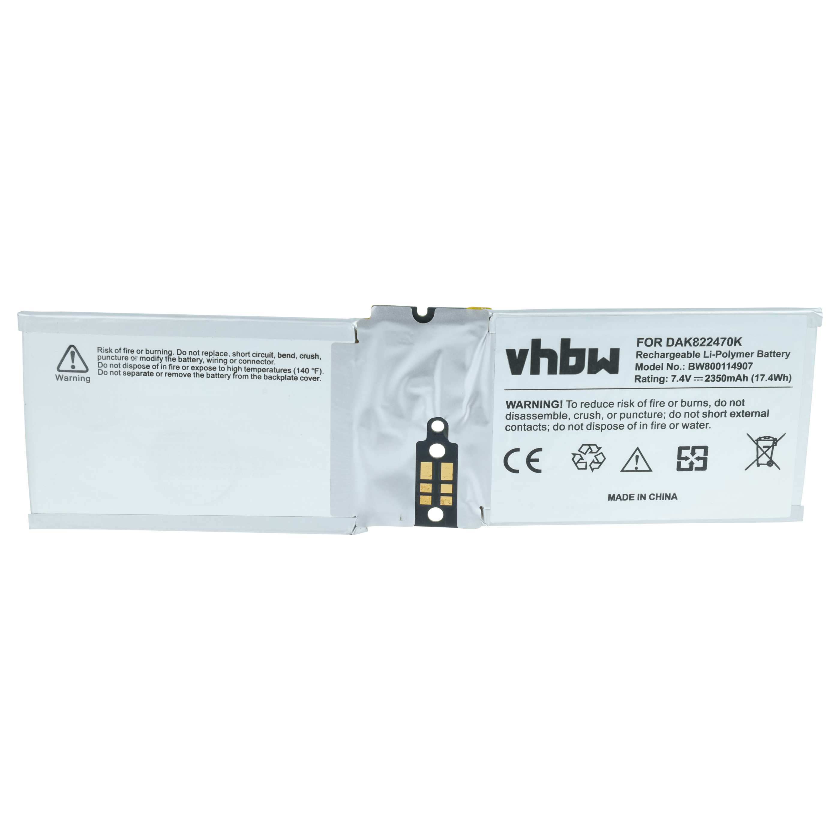 Batteria per tablet sostituisce Microsoft G3HTA044H, G3HTA045H, DAK822470K, G3HTA020H - 2350mAh 7,4V Li-Poly