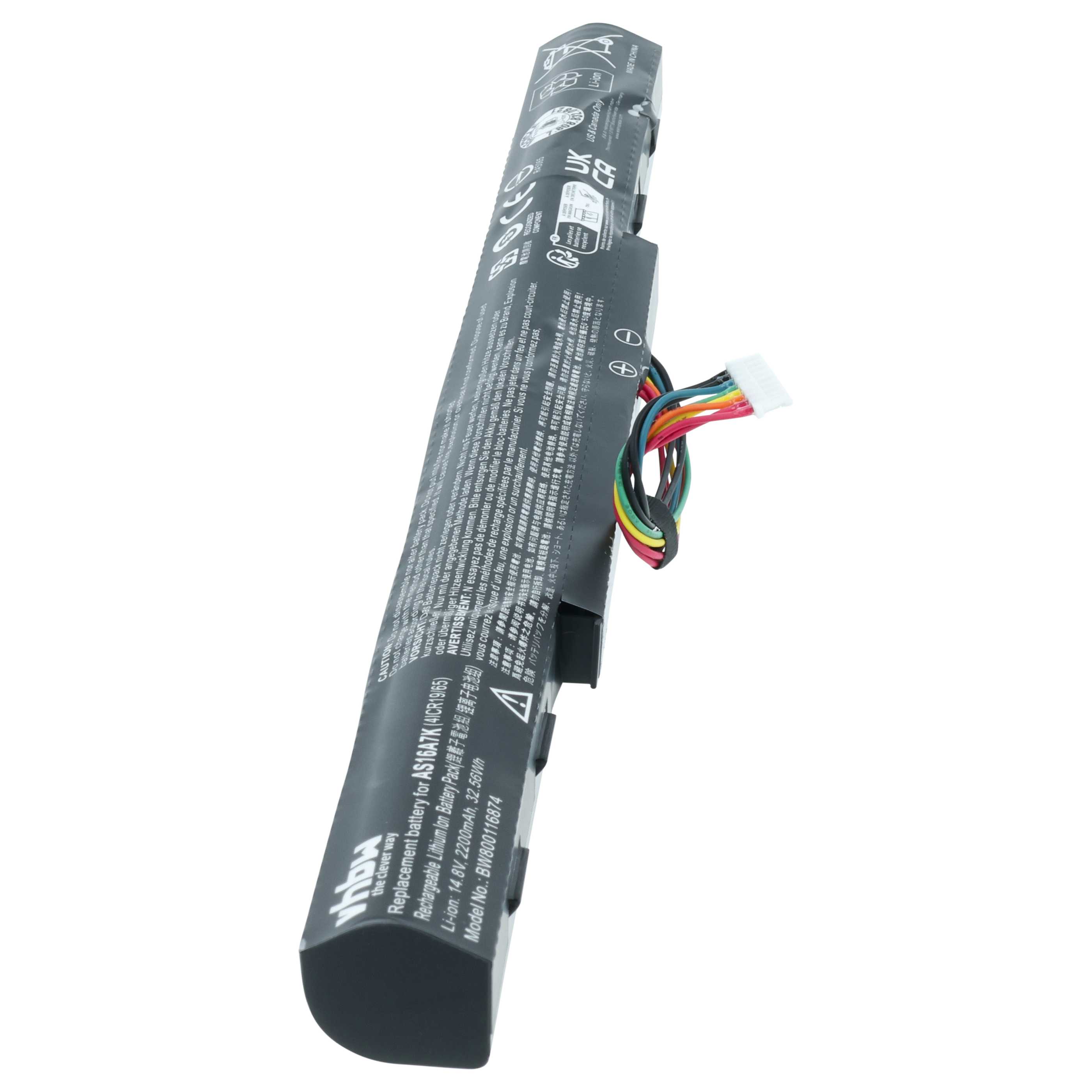 Akumulator do laptopa zamiennik Acer AS16A8K, KT.0040G.007, AS16A5K, AS16A7K - 2200 mAh 14,8 V Li-Ion, czarny